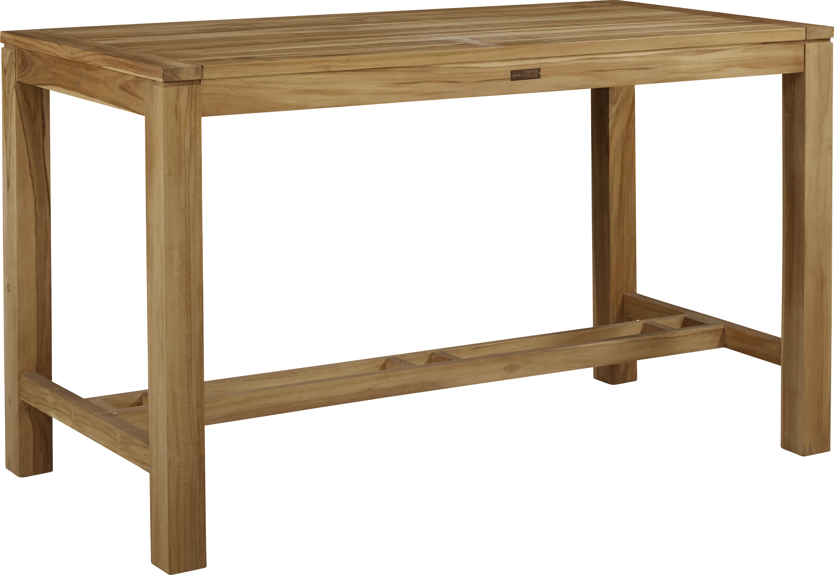 Patmos Teak 71 in. Rectangle Bar Height Outdoor Dining Table - Thumbnail - Image 1