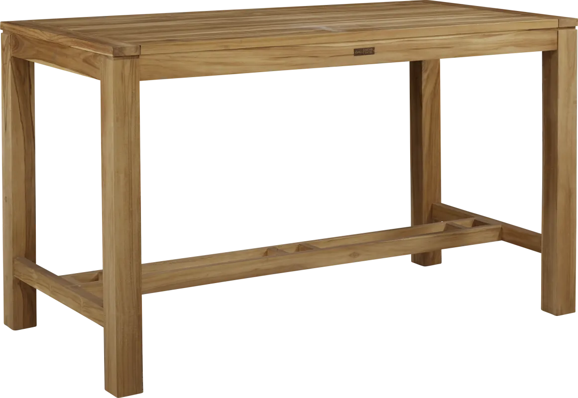Patmos Teak 71 in. Rectangle Bar Height Outdoor Dining Table