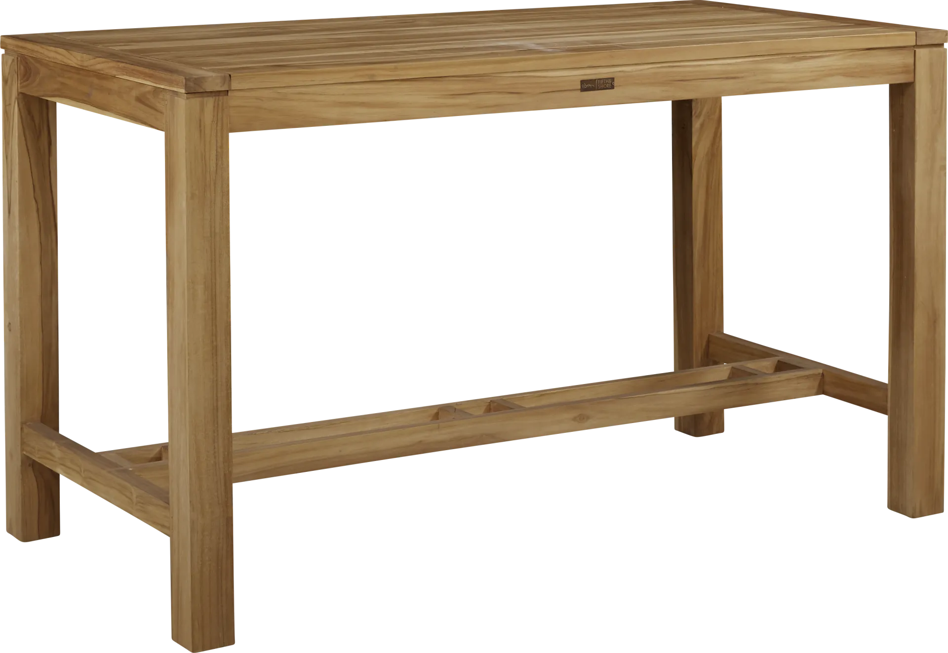 Patmos Teak 71 in. Rectangle Bar Height Outdoor Dining Table - Image 1