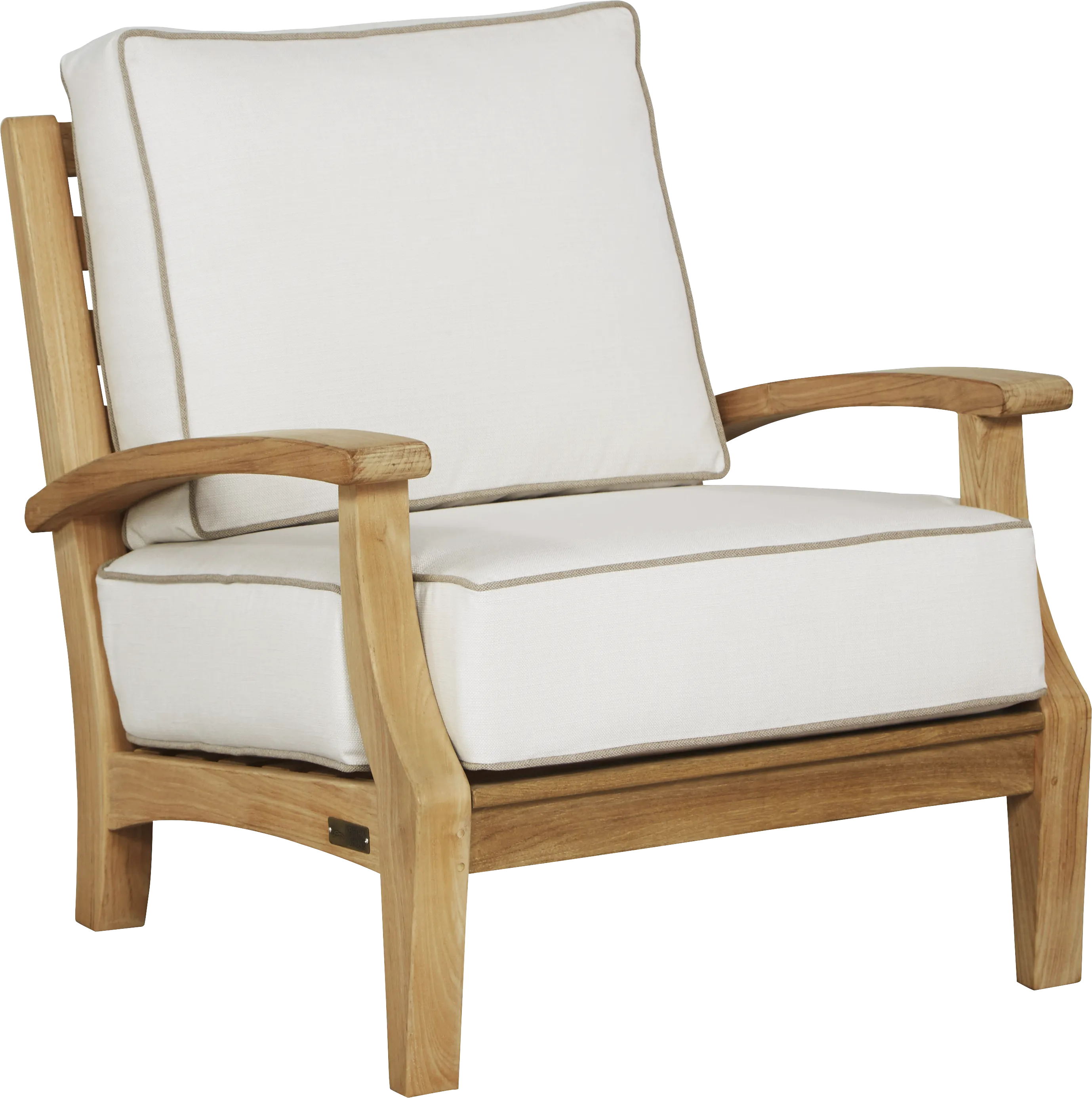 Pleasant Bay 3 Pc Teak Outdoor Seating Set with Vapor Cushions - Thumbnail - Image 2