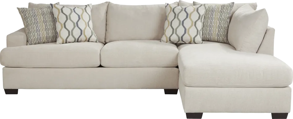 Briar Street Beige Chenille 2 Pc Sectional