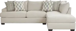 2 pc right arm chaise sectional