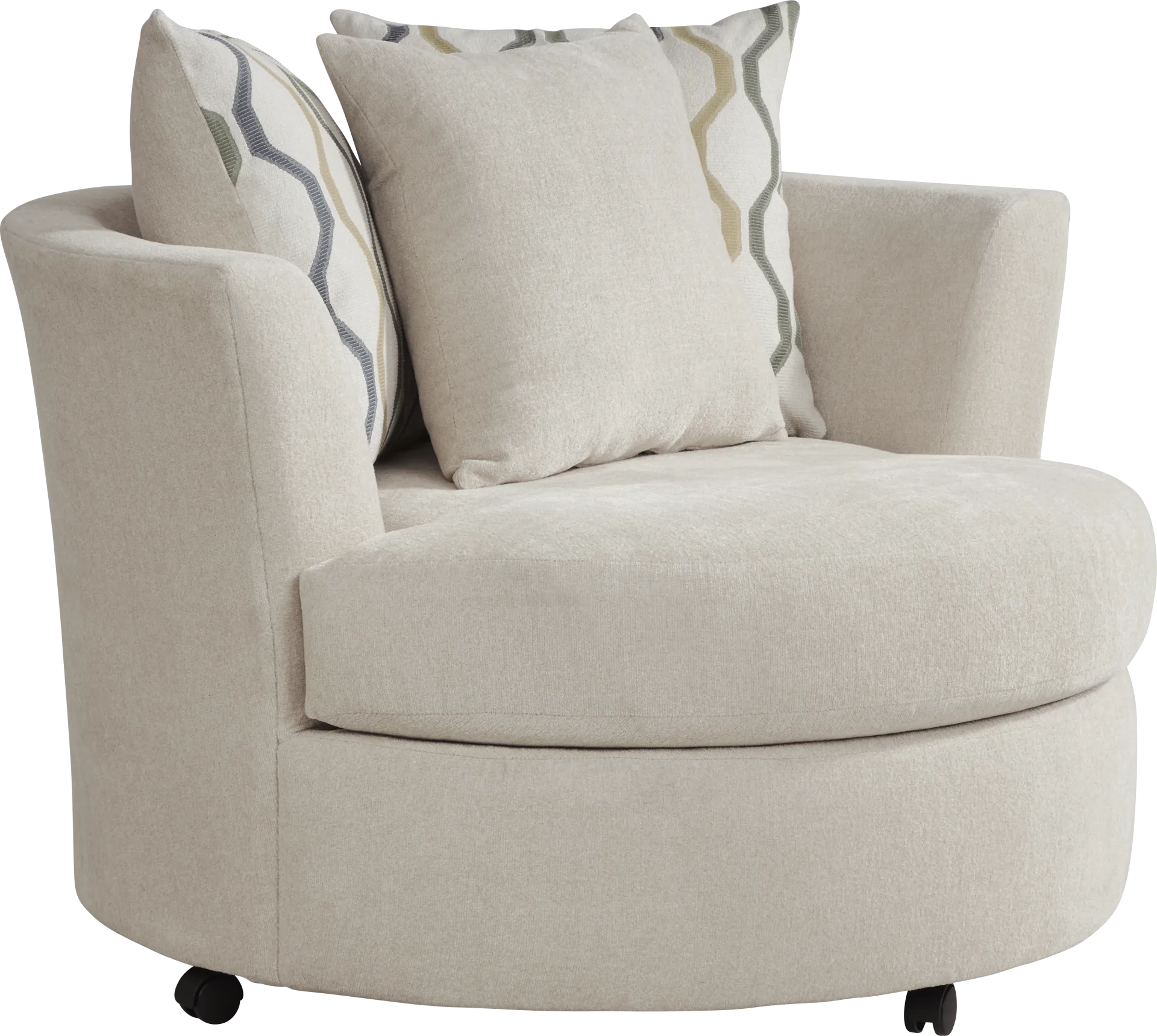 Briar Street Beige Swivel Accent Chair - Image 1