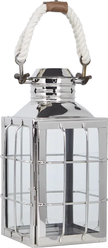 Admiral Cove Silver Medium Indoor/Outdoor Lantern