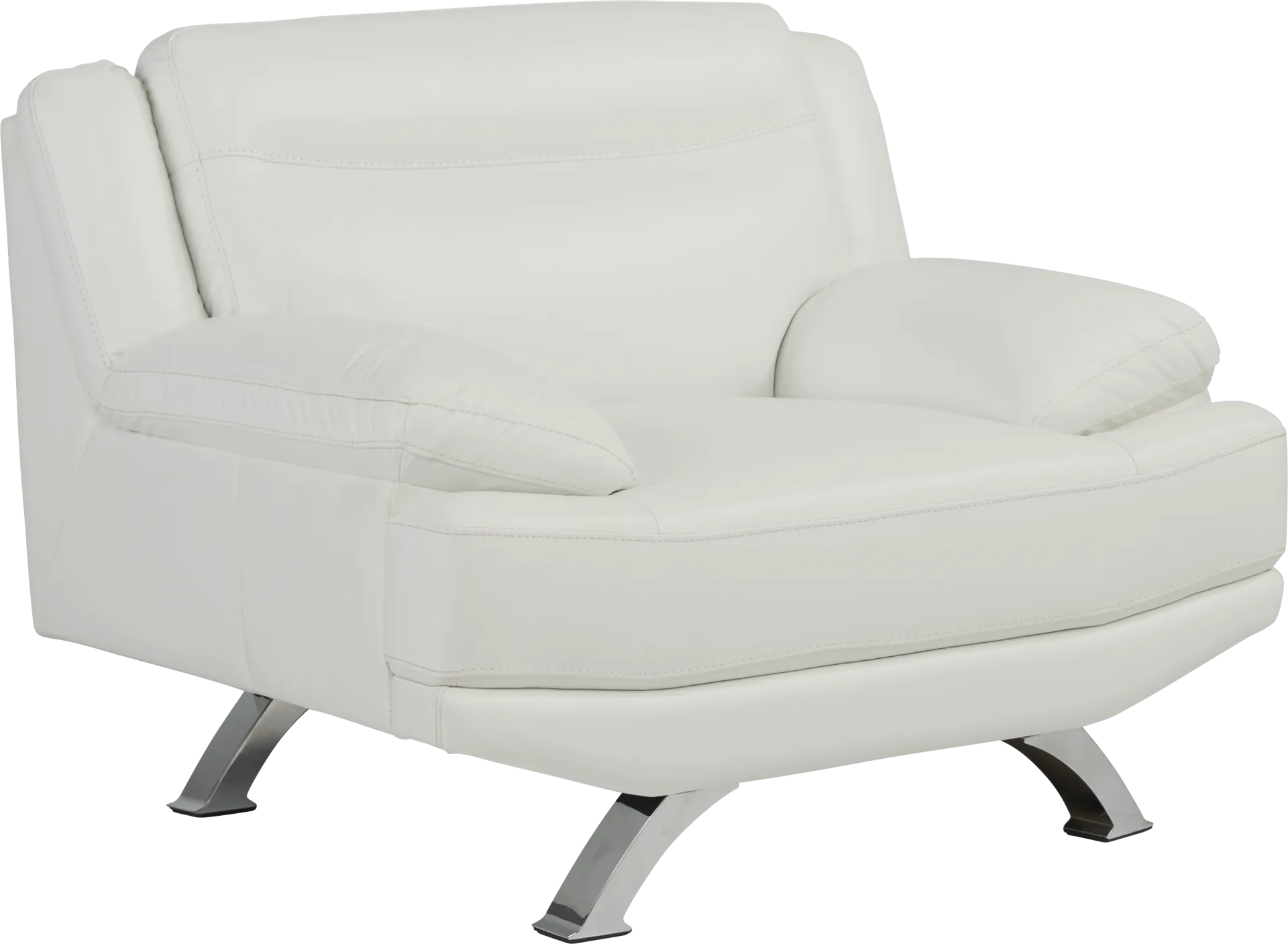 Zamora White Leather Chair - Image 2