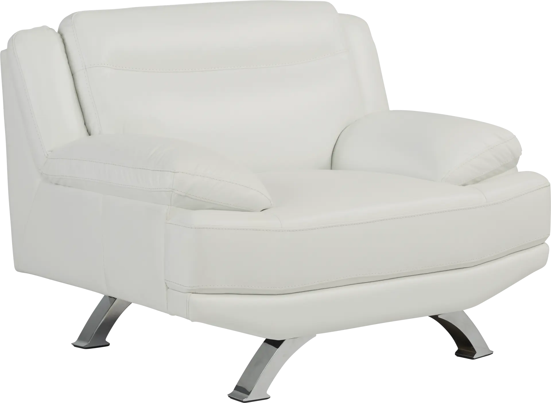 Zamora White Leather Chair