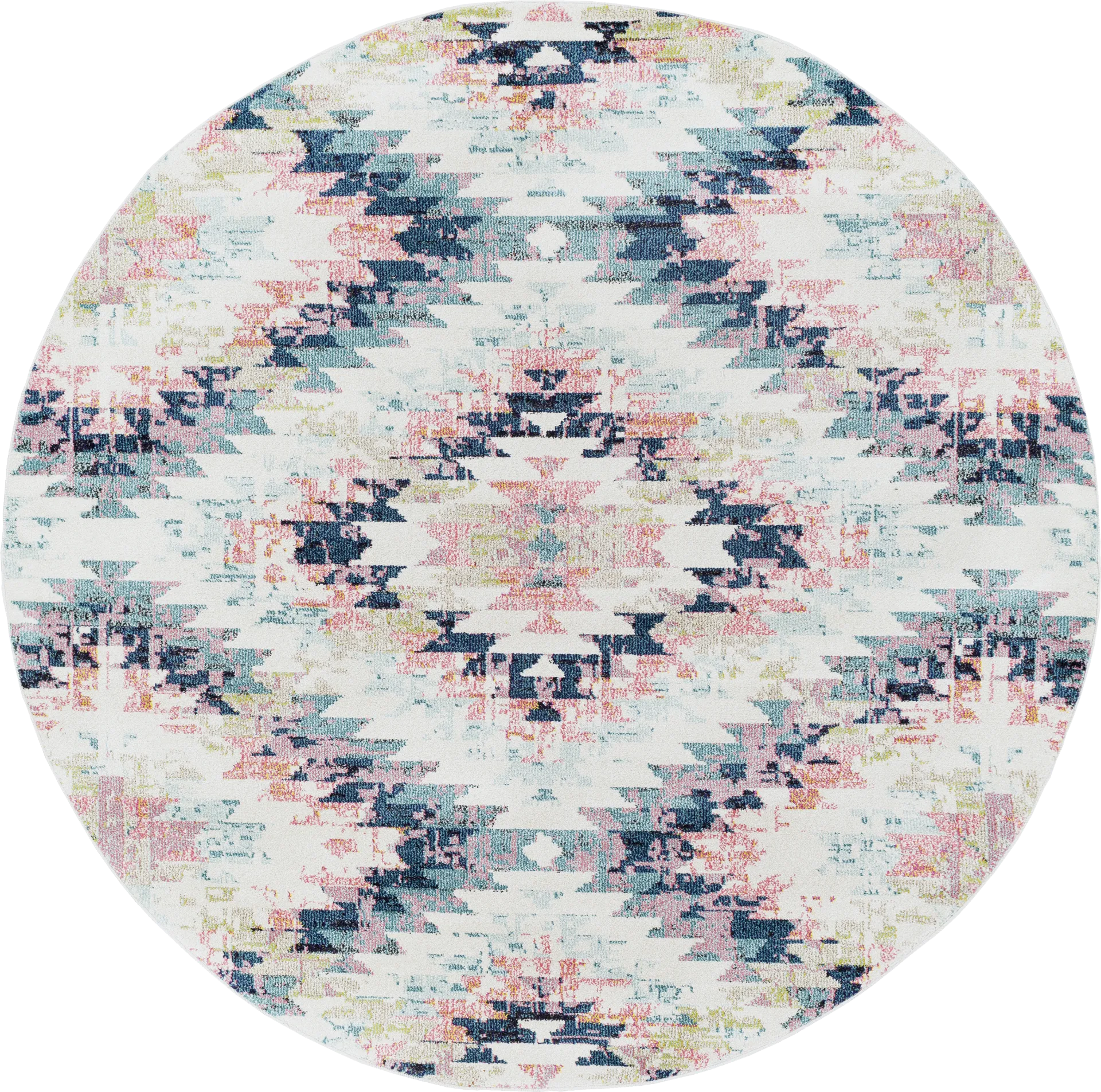 Anoura II Blue 5'3 Round Rug - Image 1