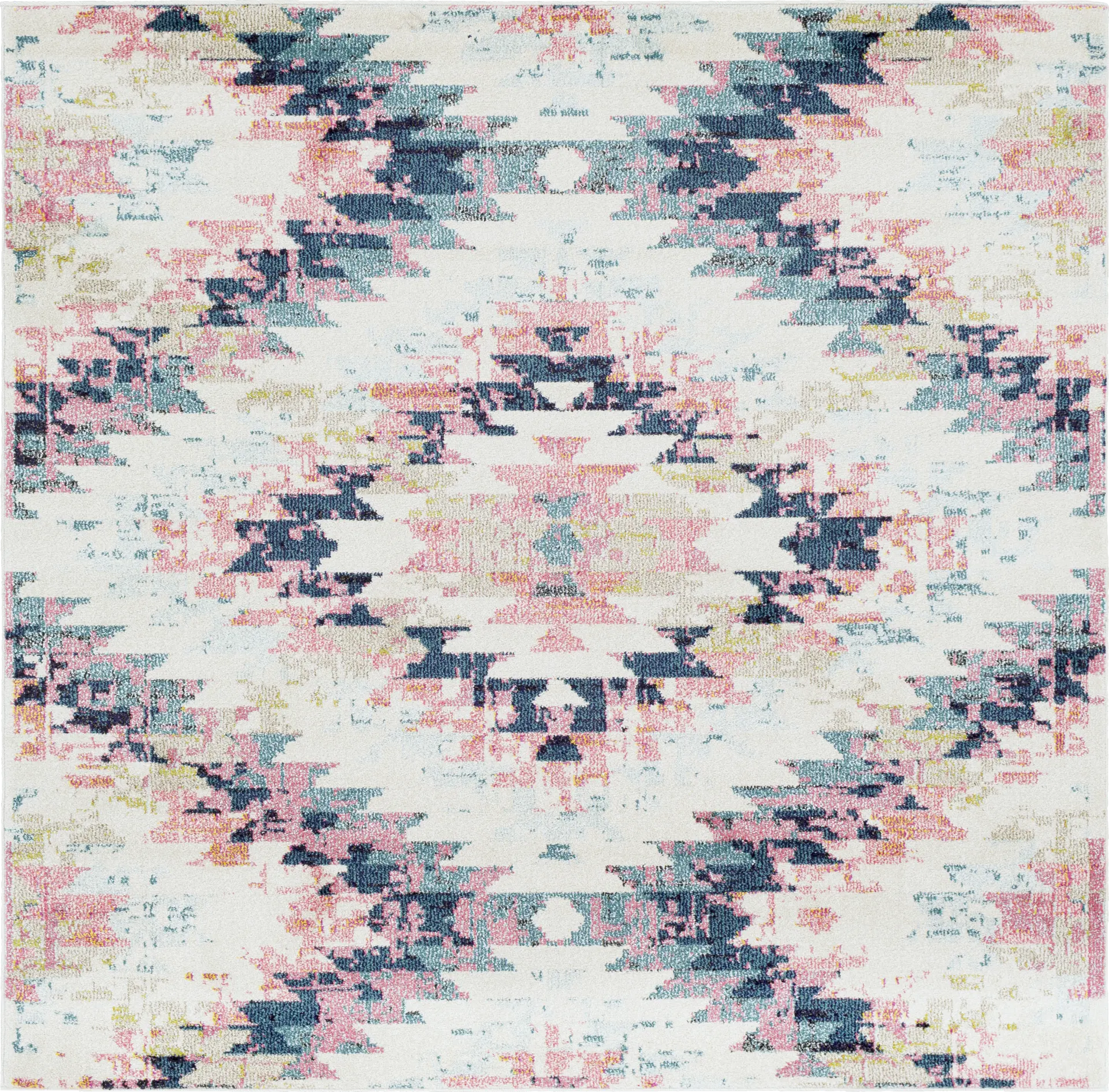 Anoura II Blue 6'7 Square Rug