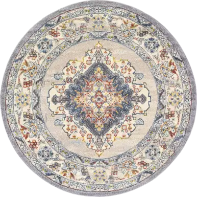 Anilya I Dark Blue 5'3 Round Rug