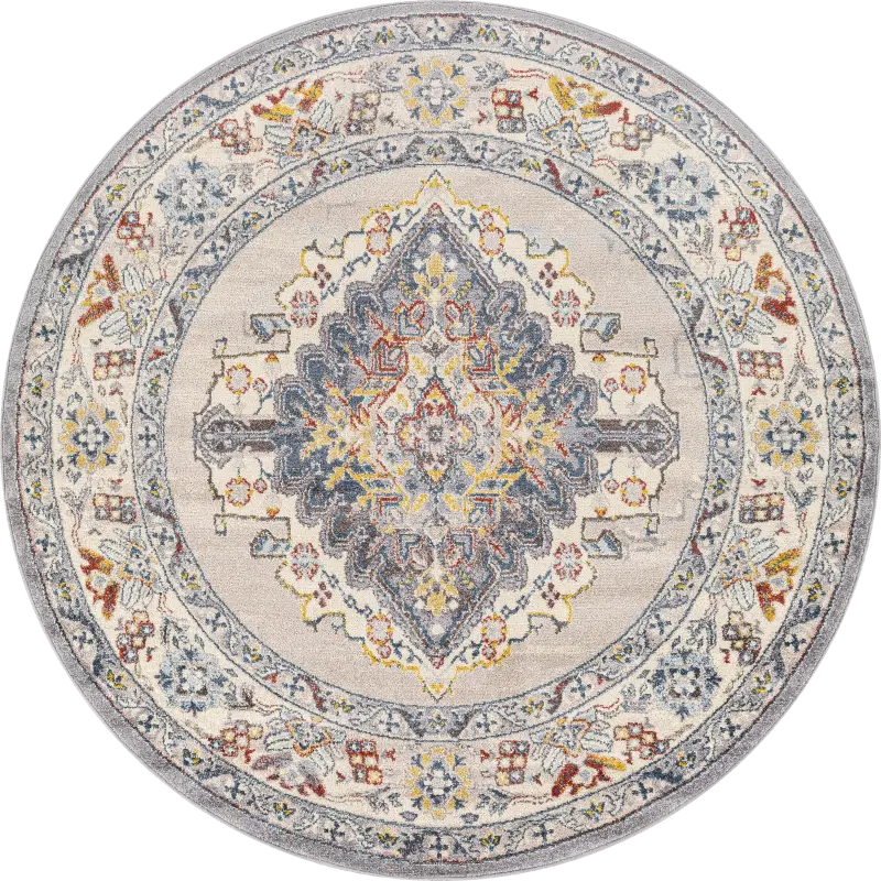 Anilya I Dark Blue 6'7 Round Rug