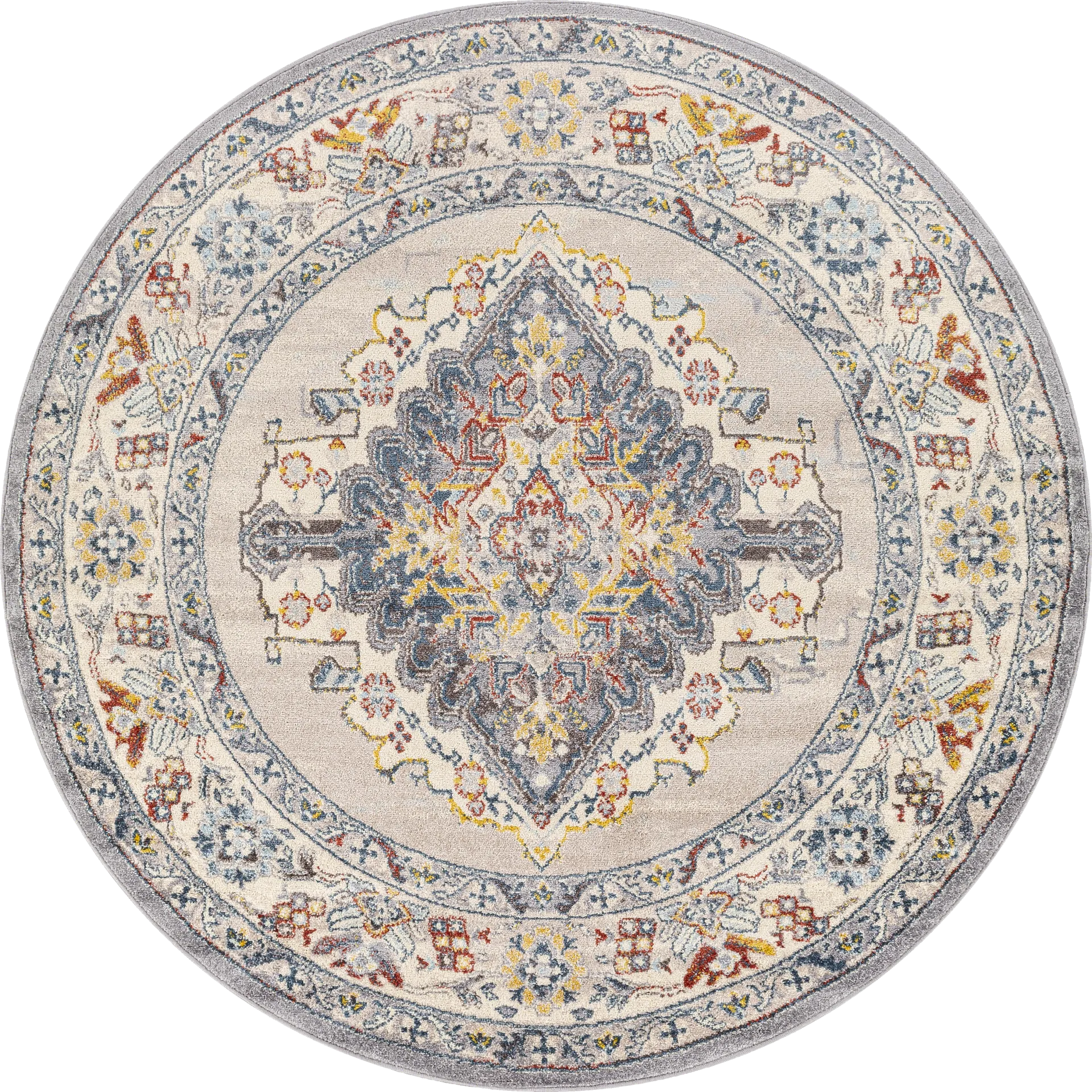 Anilya I Dark Blue 6'7 Round Rug - Image 1