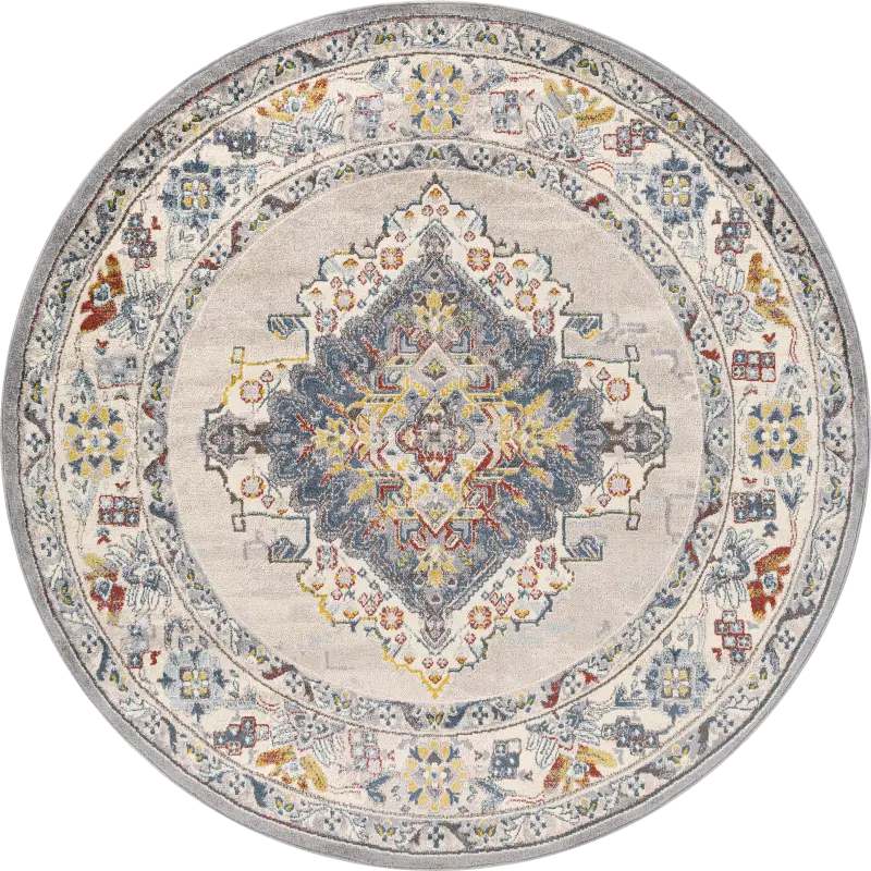 Anilya I Dark Blue 7'10 Round Rug