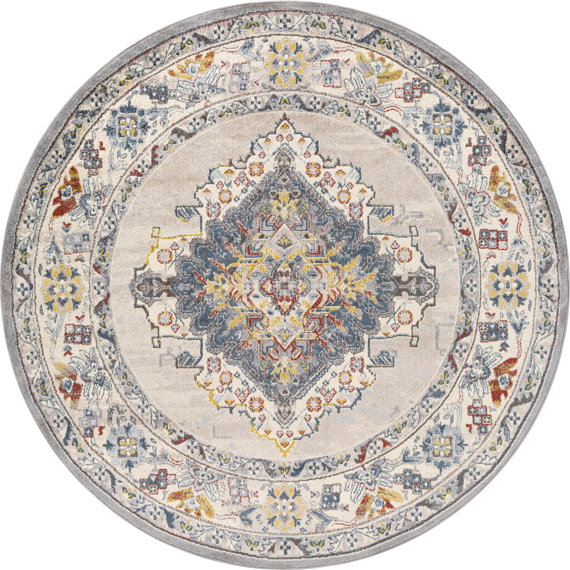 Anilya I Dark Blue 7'10 Round Rug - Image 1