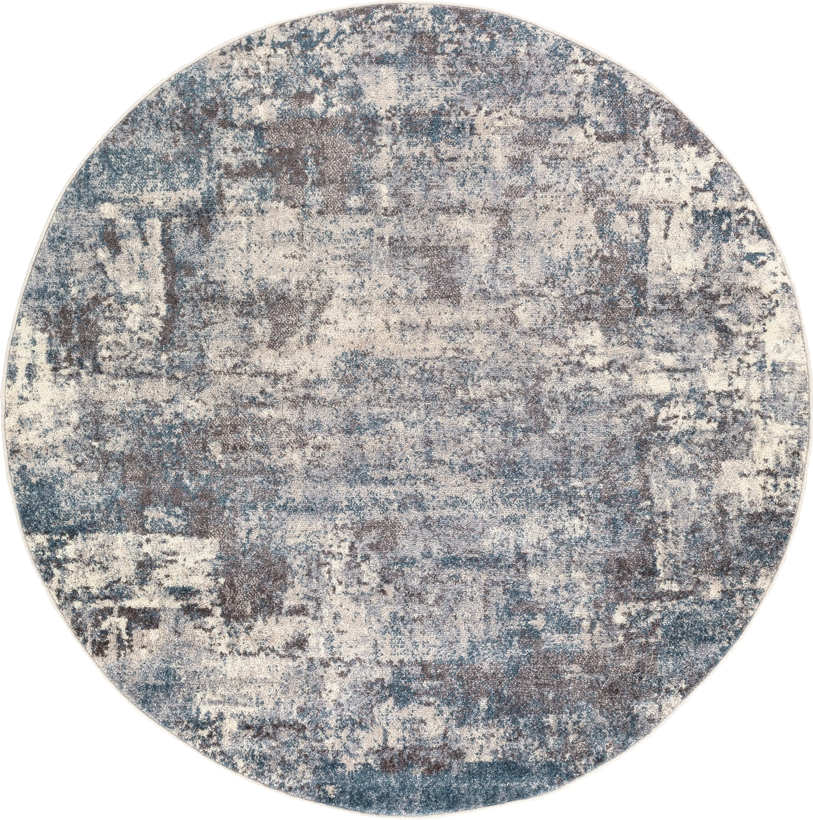 Anilya IV Dark Blue 5'3 Round Rug - Thumbnail - Image 1