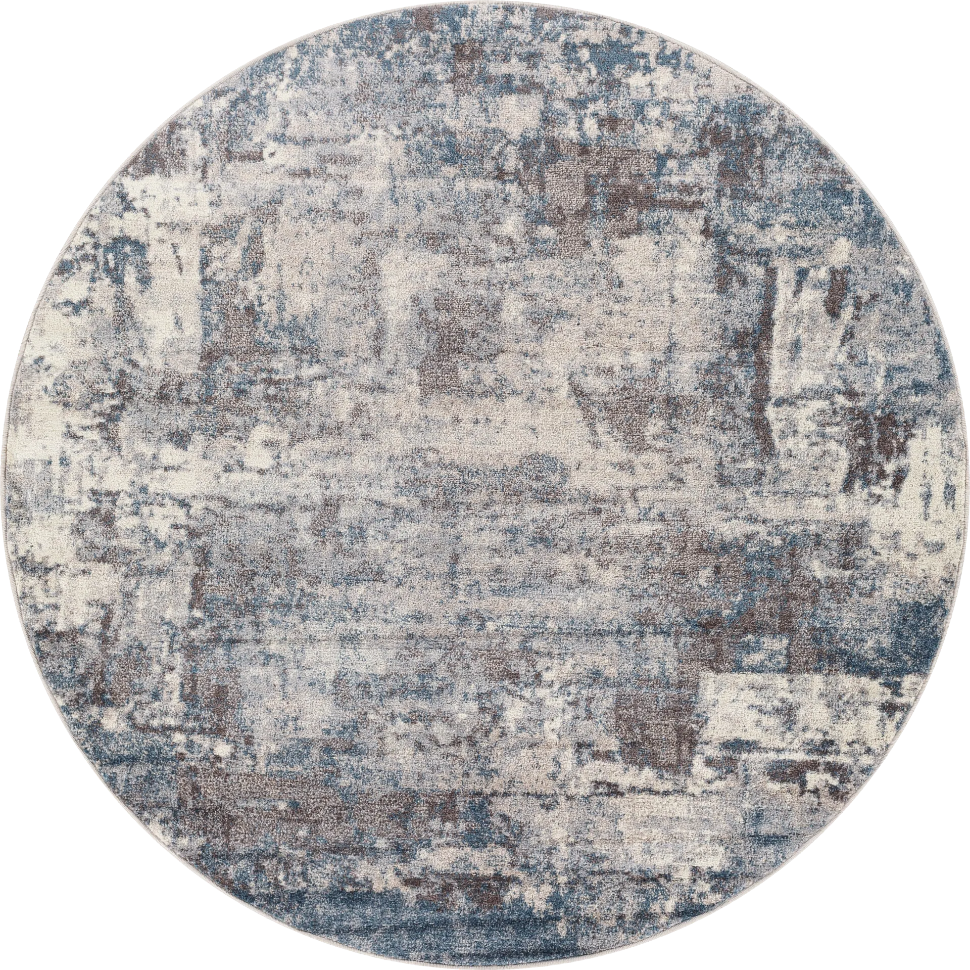Anilya IV Dark Blue 6'7 Round Rug - Image 1
