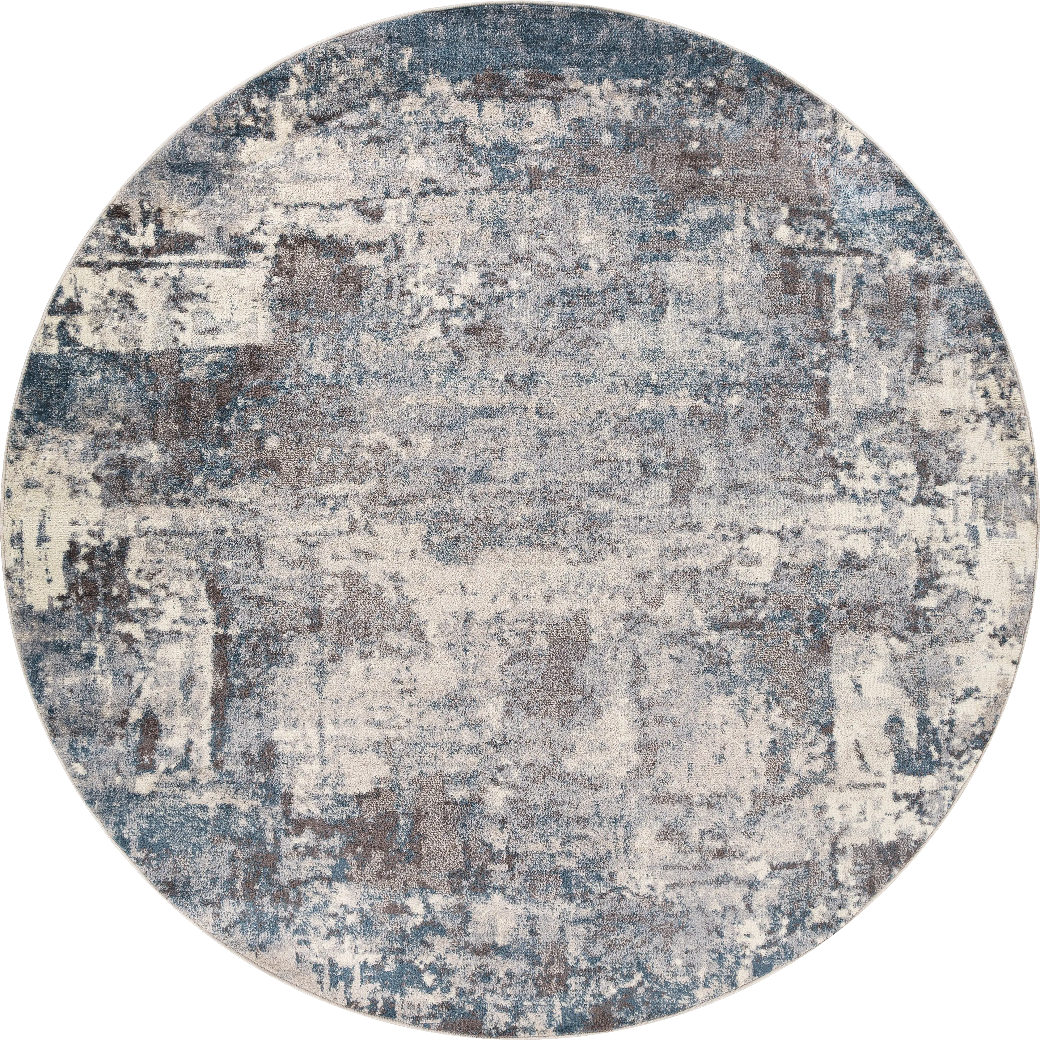 Anilya IV Dark Blue 7'10 Round Rug - Thumbnail - Image 1