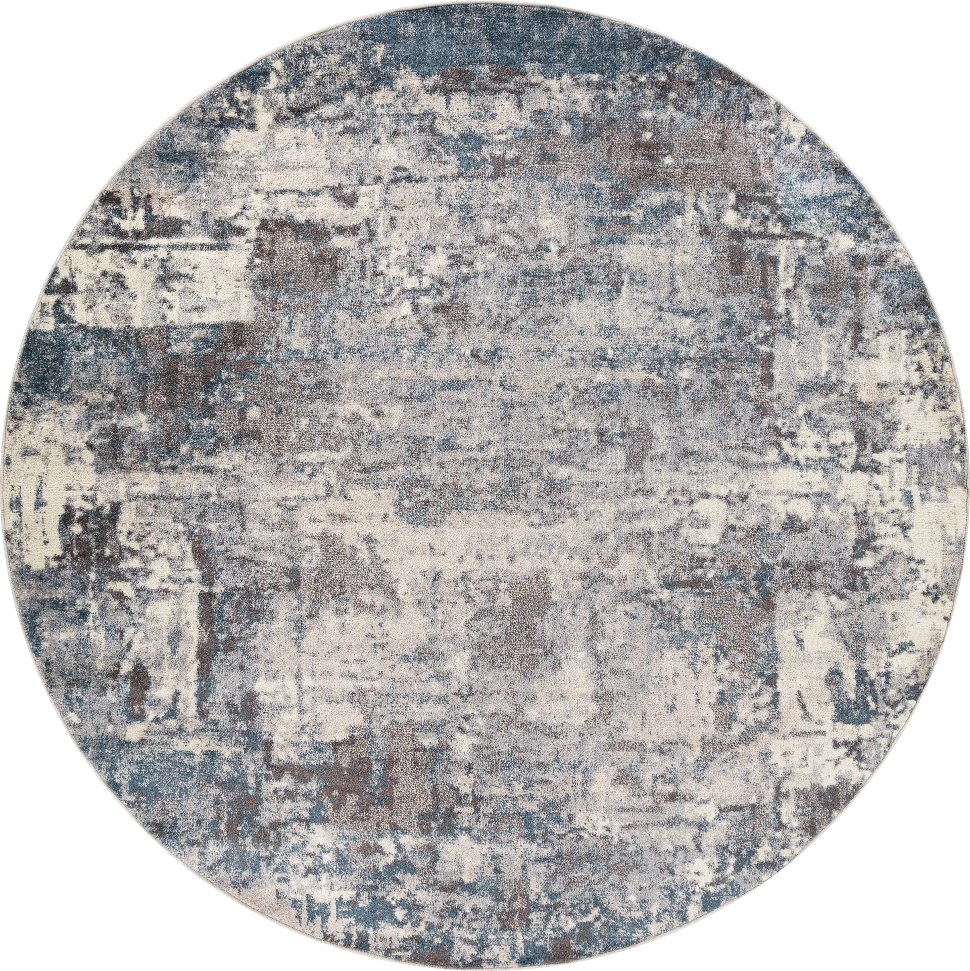 Anilya IV Dark Blue 7'10 Round Rug - Image 1