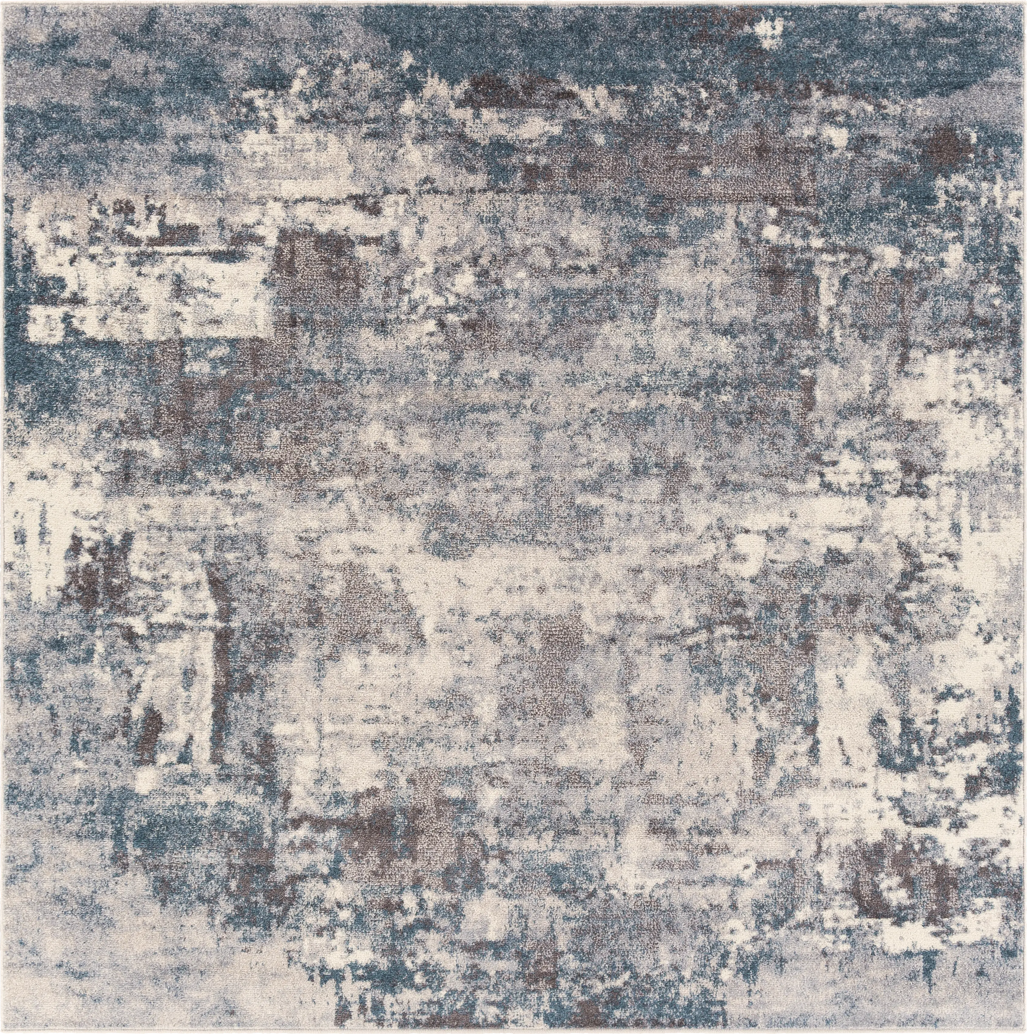 Anilya IV Dark Blue 6'7 Square Rug - Thumbnail - Image 1