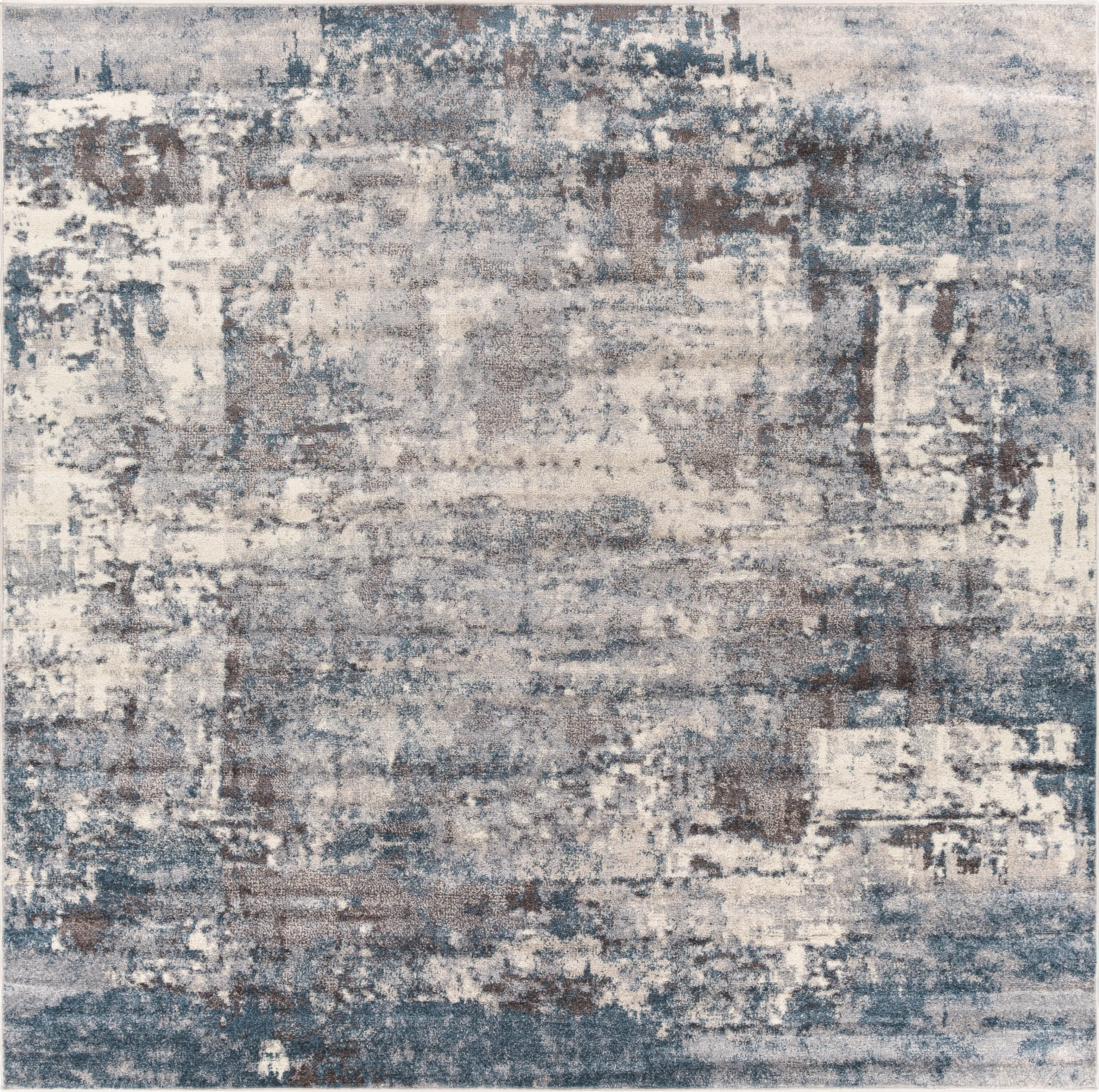 Anilya IV Dark Blue 7'10 Square Rug - Thumbnail - Image 1
