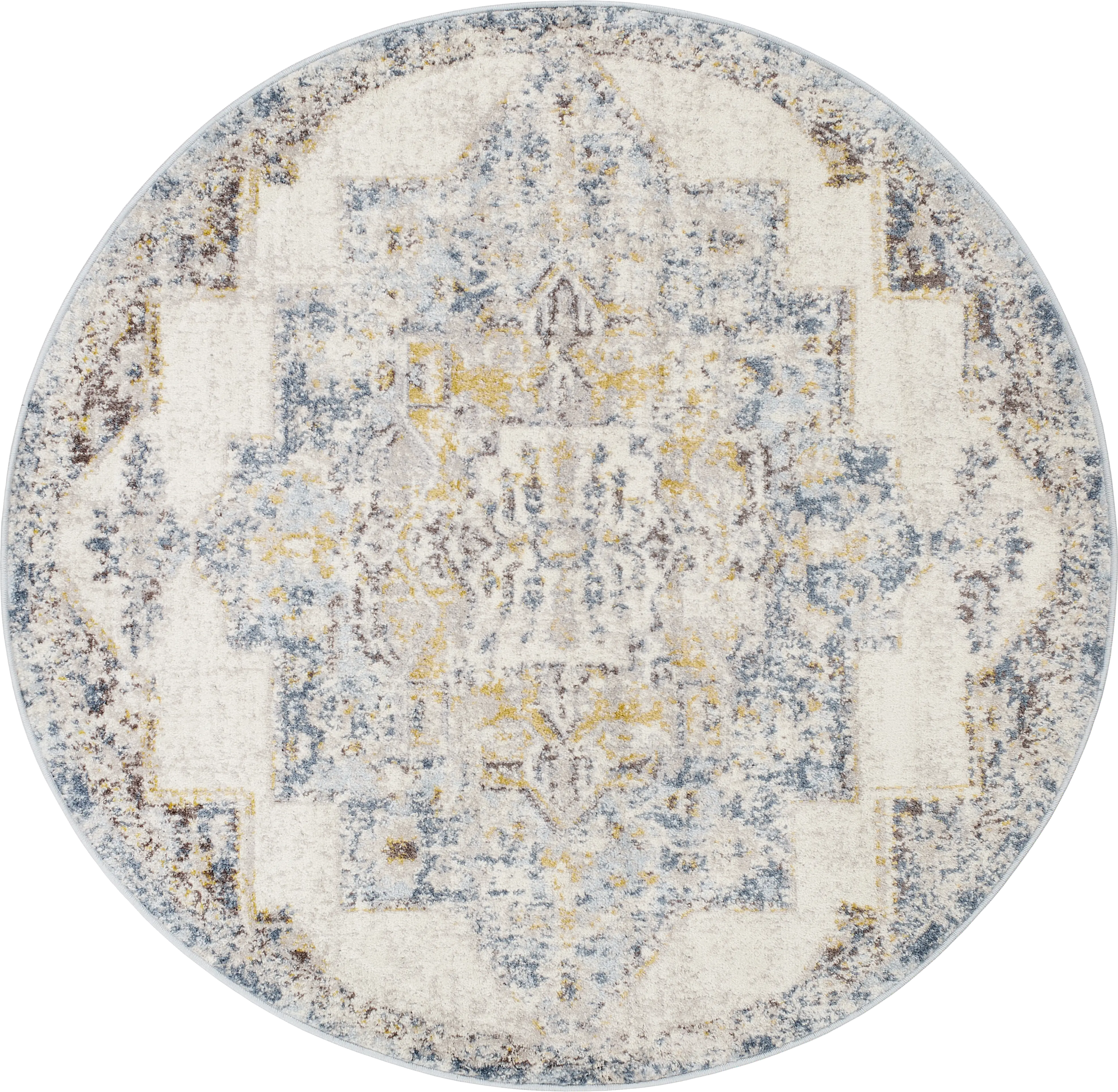Aloria I Beige 5'3 Round Rug - Thumbnail - Image 1