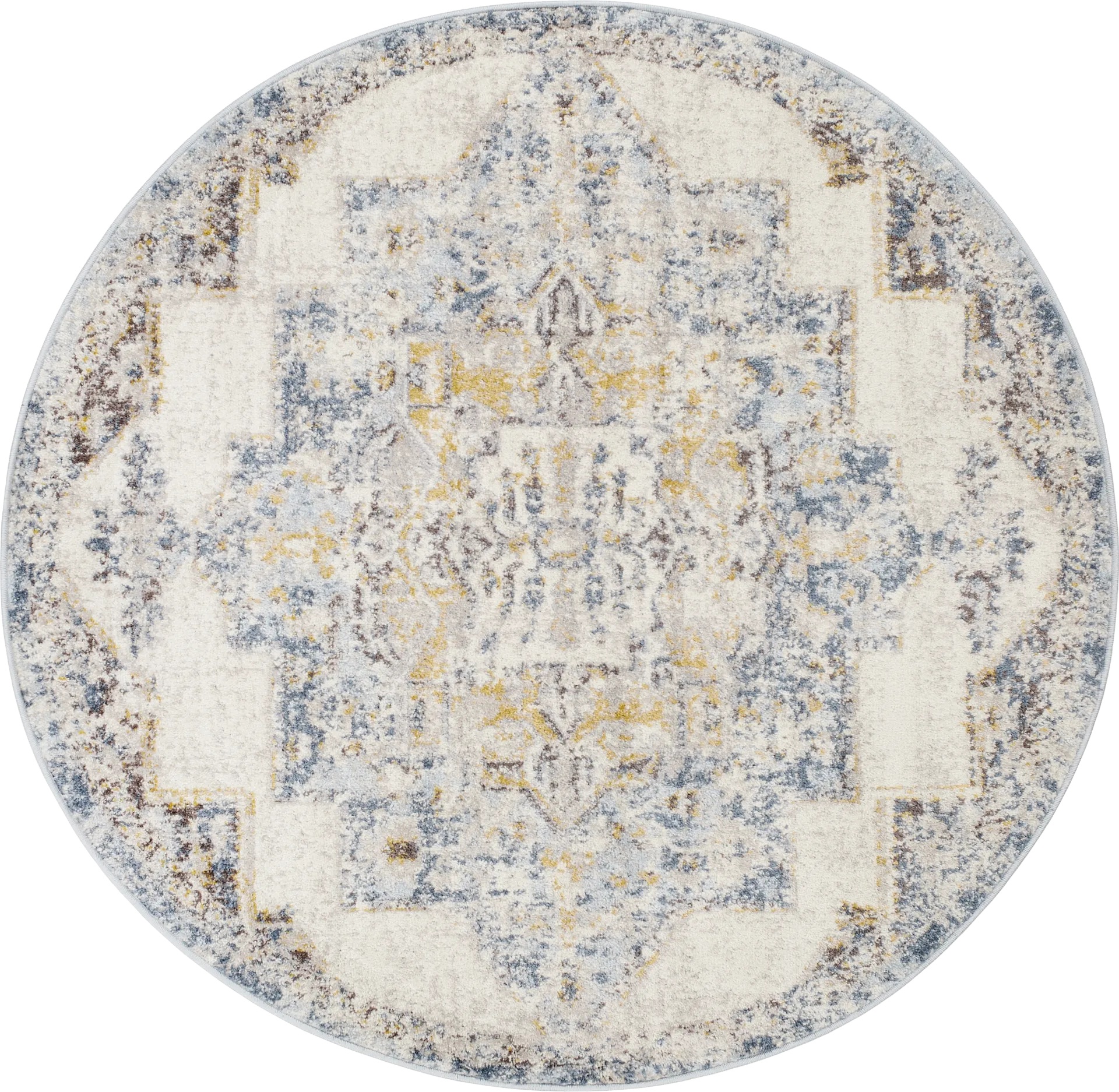 Aloria I Beige 5'3 Round Rug - Image 1