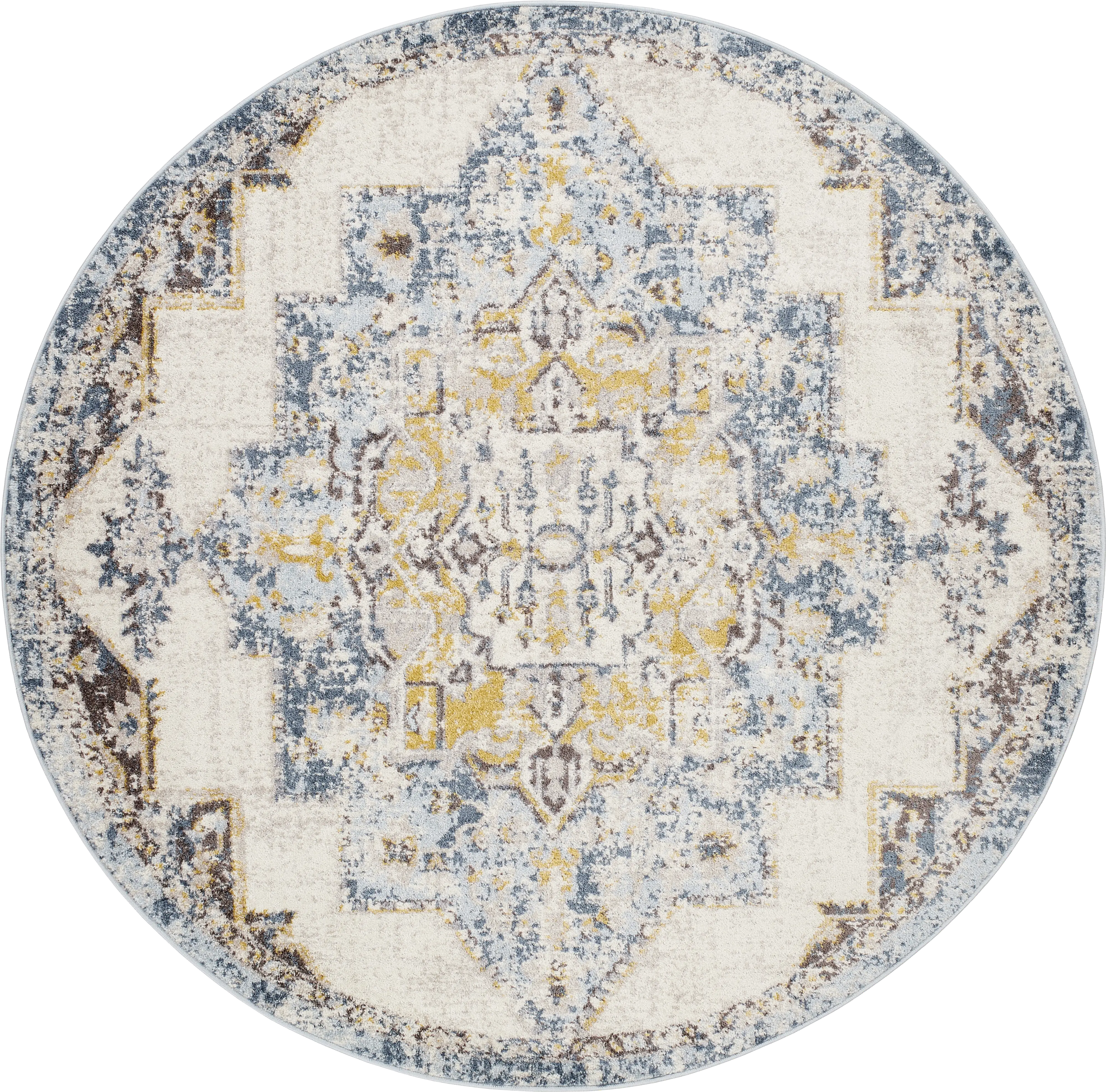 Aloria I Beige 6'7 Round Rug - Thumbnail - Image 1