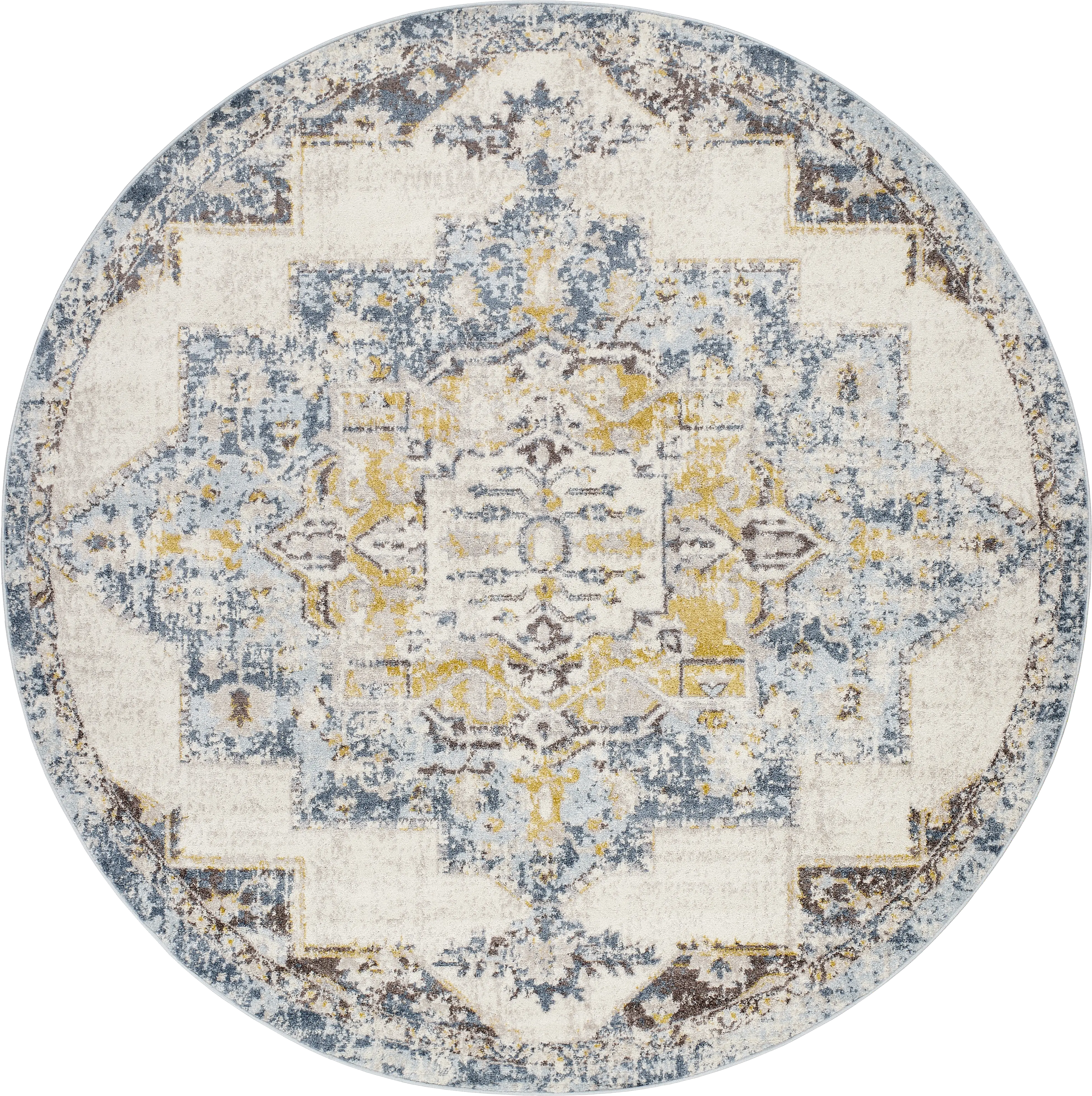 Aloria I Beige 7'10 Round Rug - Thumbnail - Image 1