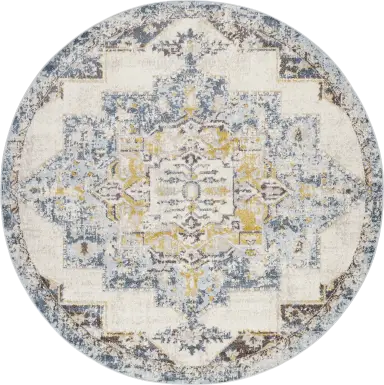 Aloria I Beige 7'10 Round Rug