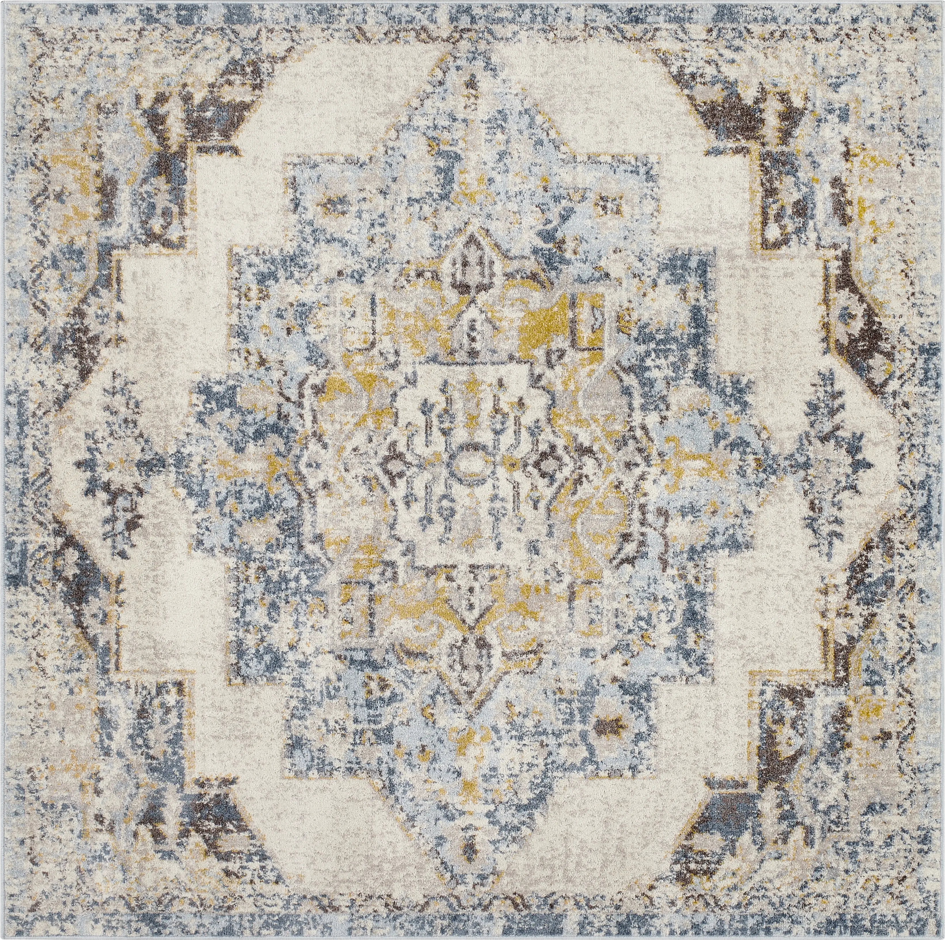 Aloria I Beige 6'7 Square Rug - Thumbnail - Image 1