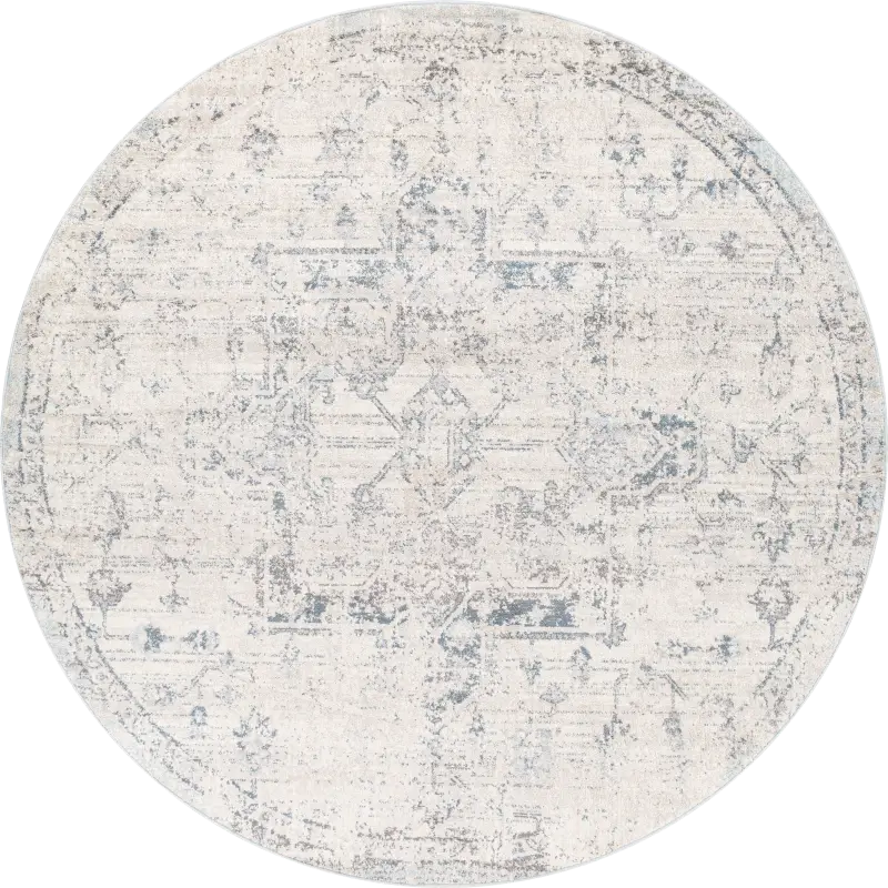 Aloria II Cream 7'10 Round Rug