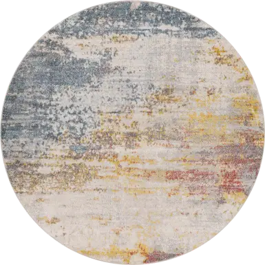 Gavien Cream 7'10 Round Rug