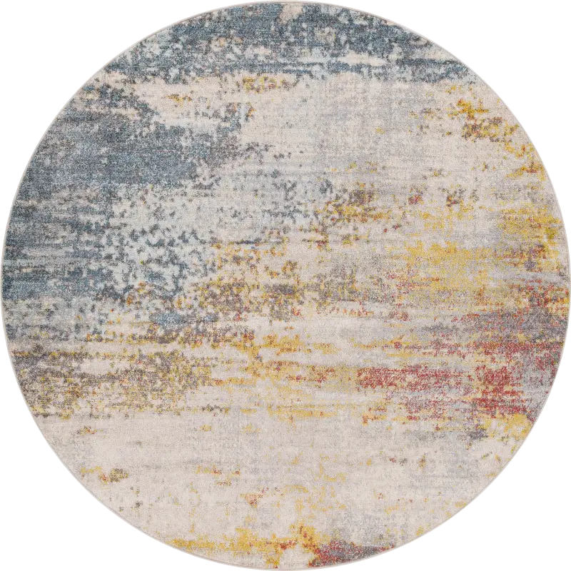 Gavien Cream 7'10 Round Rug