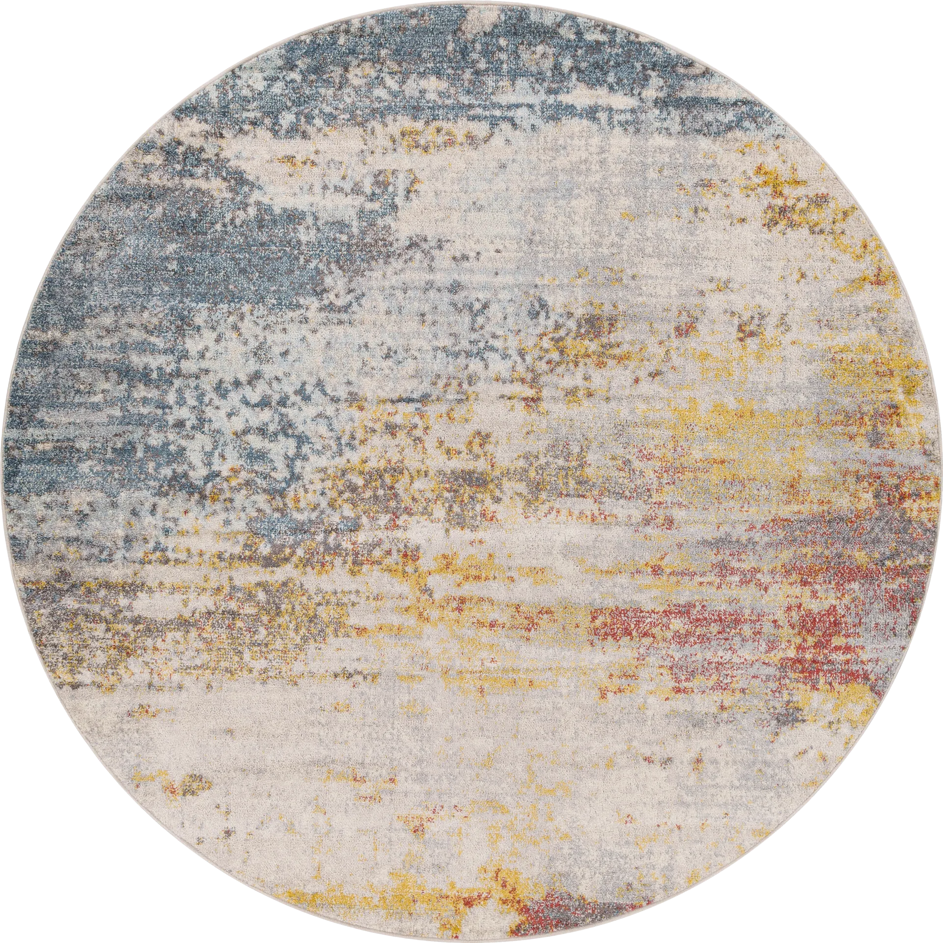 Gavien Cream 7'10 Round Rug - Image 1