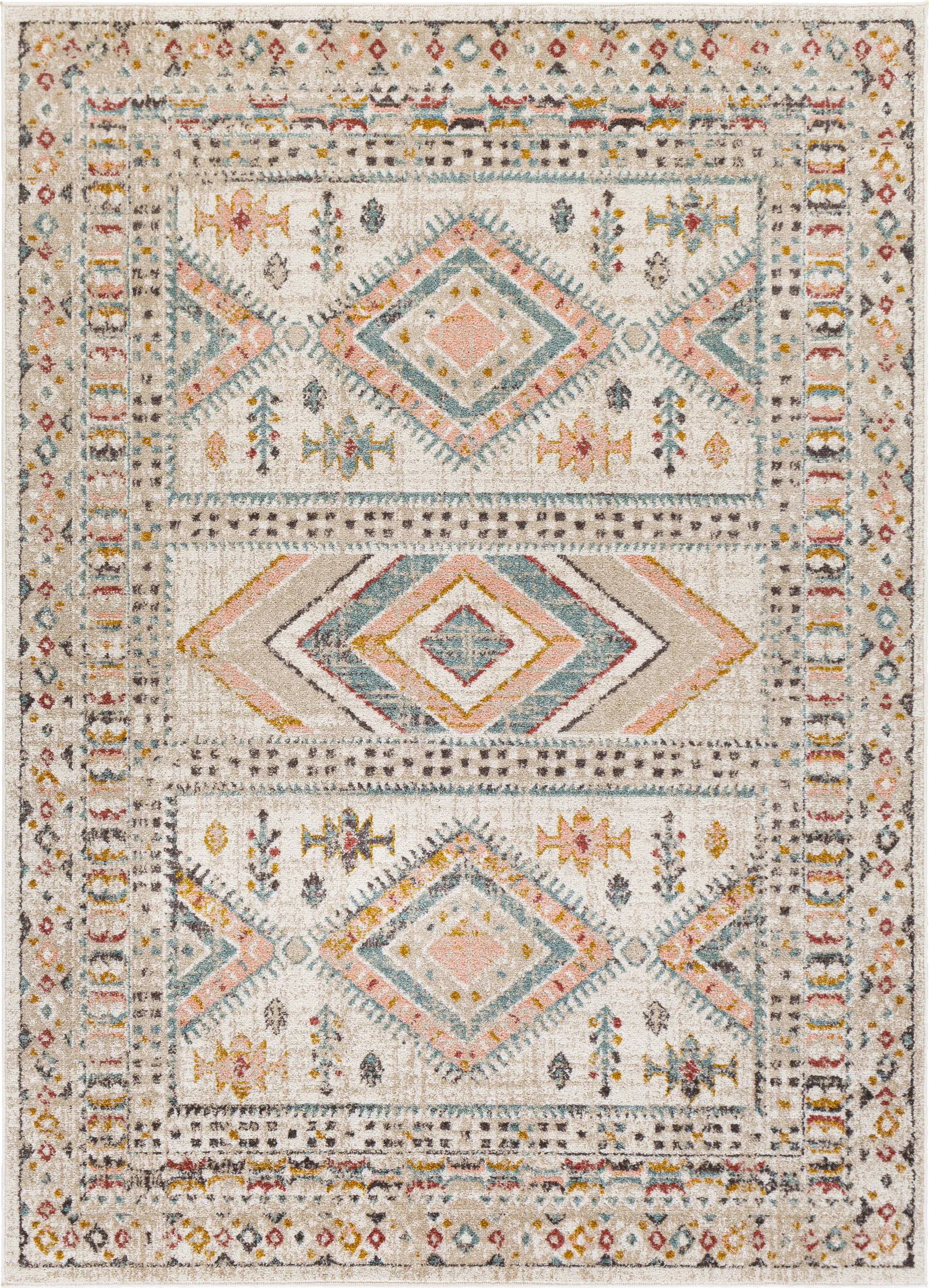Aloria IV Beige 6'7 x 9' Rug - Image 1