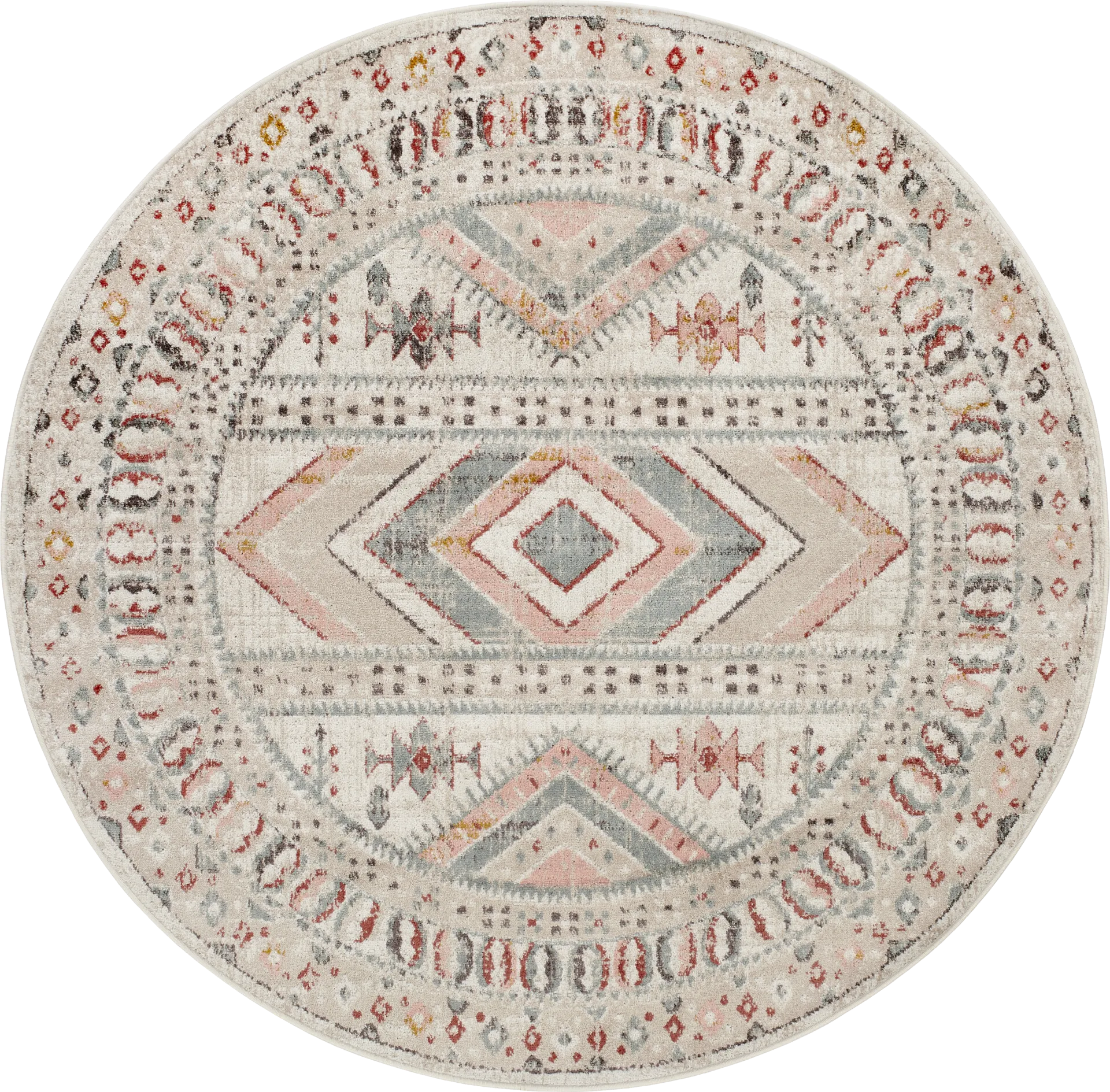 Aloria IV Beige 5'3 Round Rug - Image 1