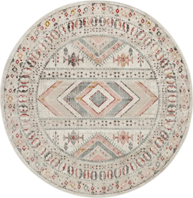 Aloria IV Beige 6'7 Round Rug