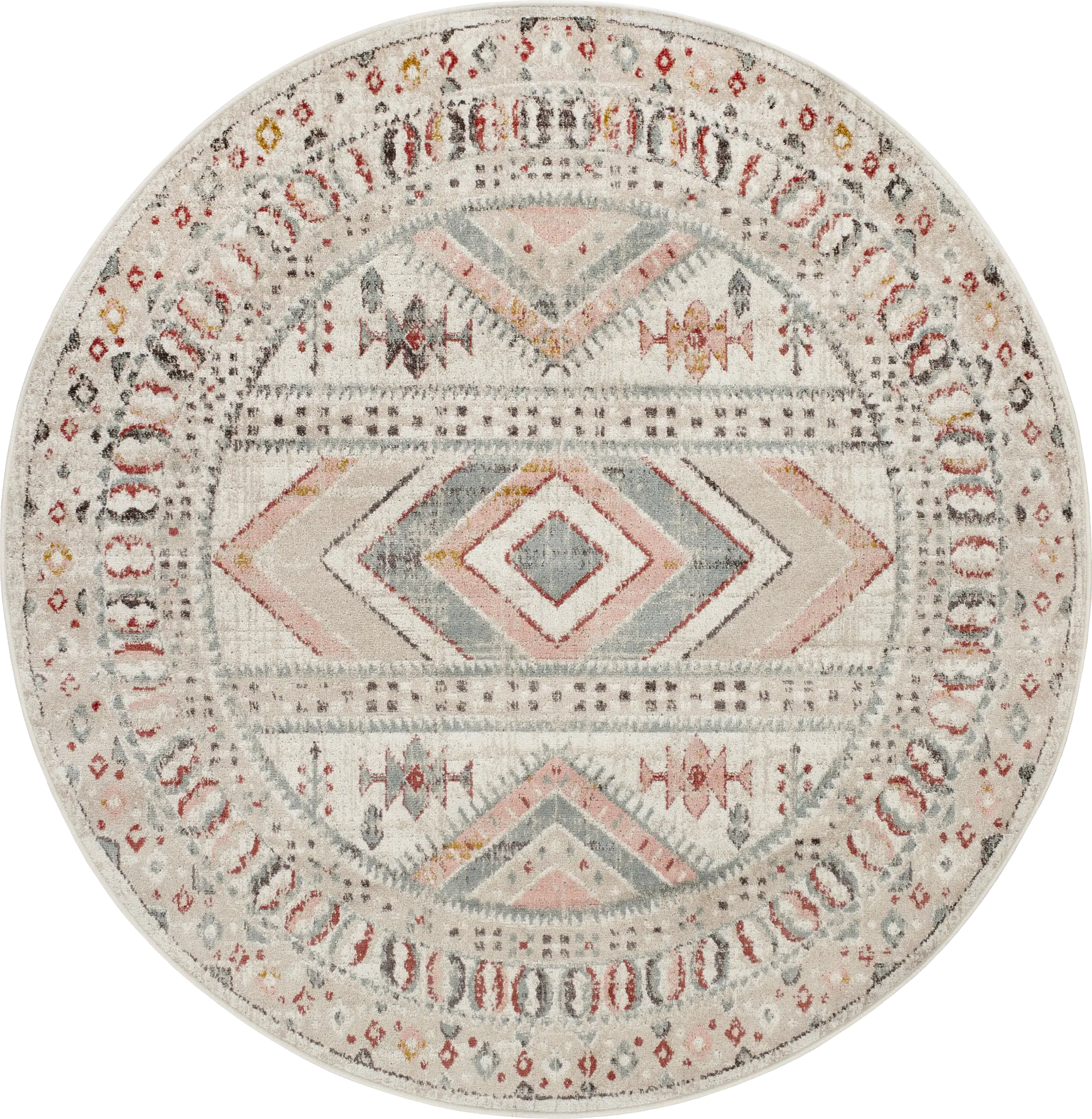 Aloria IV Beige 6'7 Round Rug