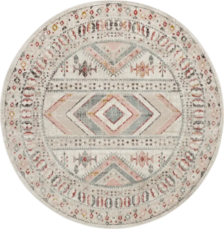 Aloria IV Beige 7'10 Round Rug