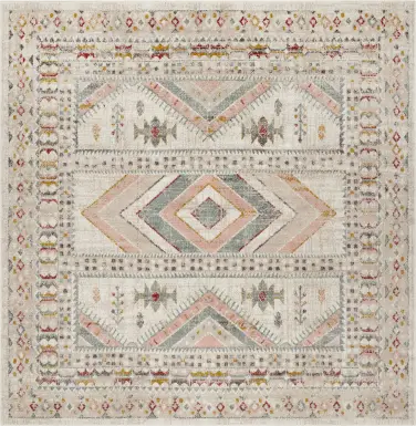 Aloria IV Beige 6'7 Square Rug