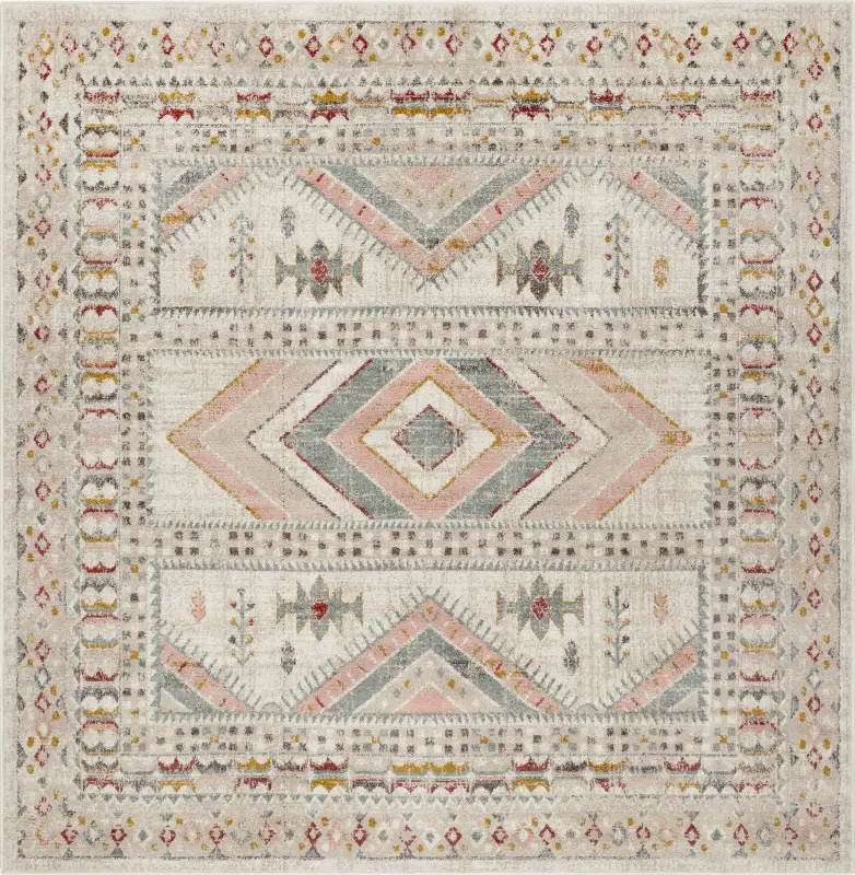 Aloria IV Beige 6'7 Square Rug
