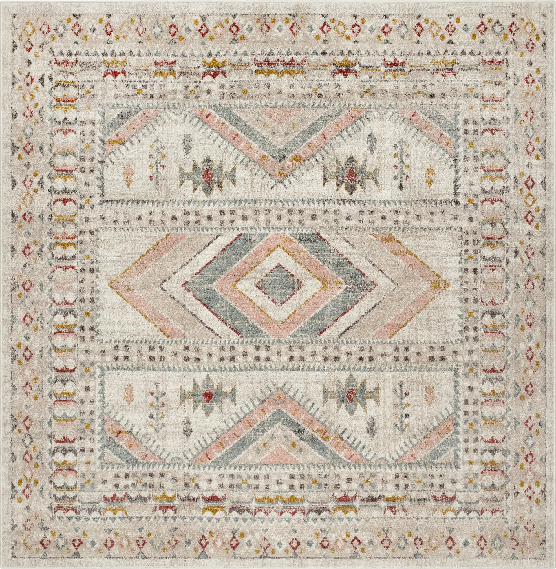 Aloria IV Beige 6'7 Square Rug