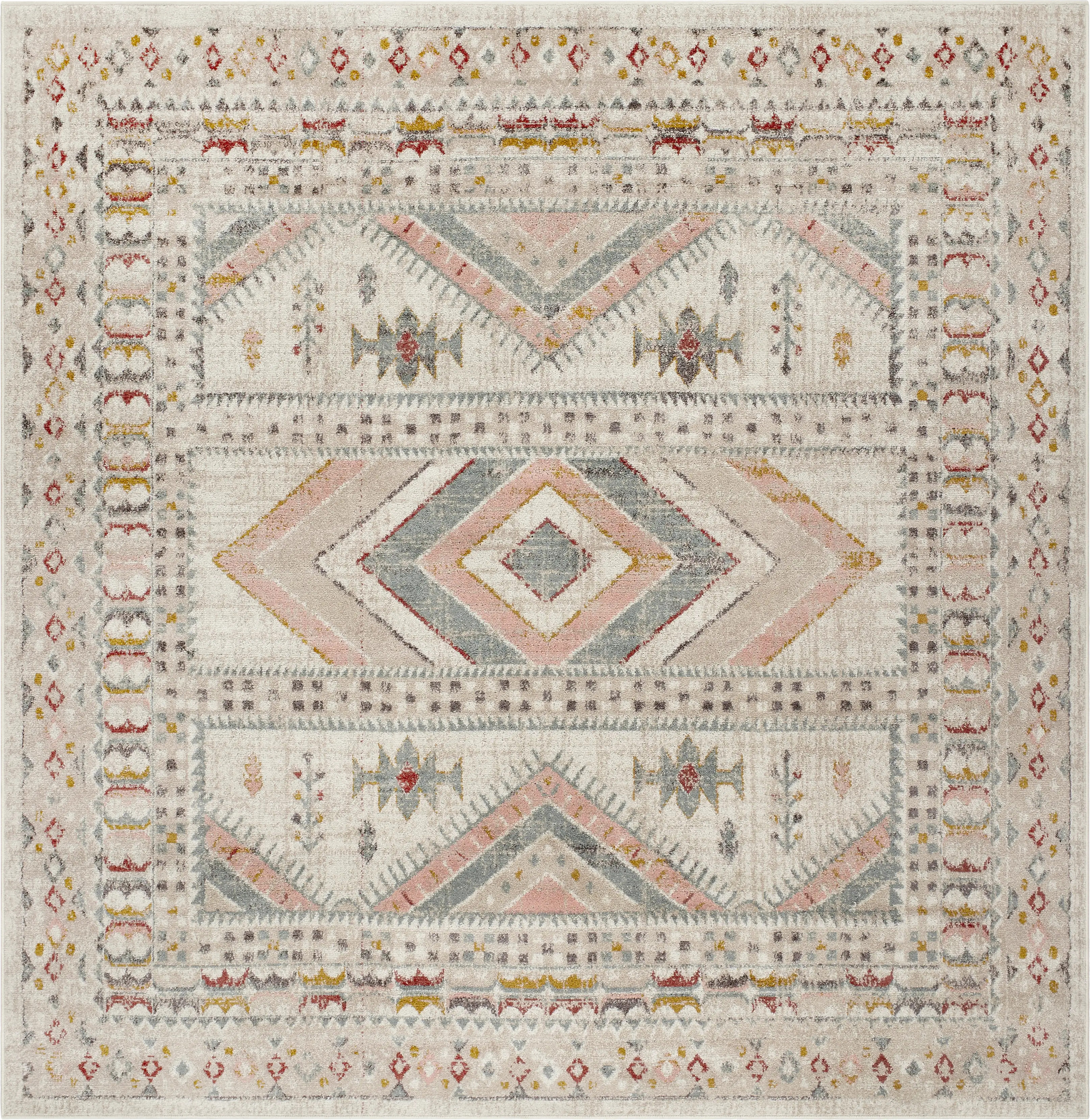 Aloria IV Beige 7'10 Round Rug - Thumbnail - Image 1