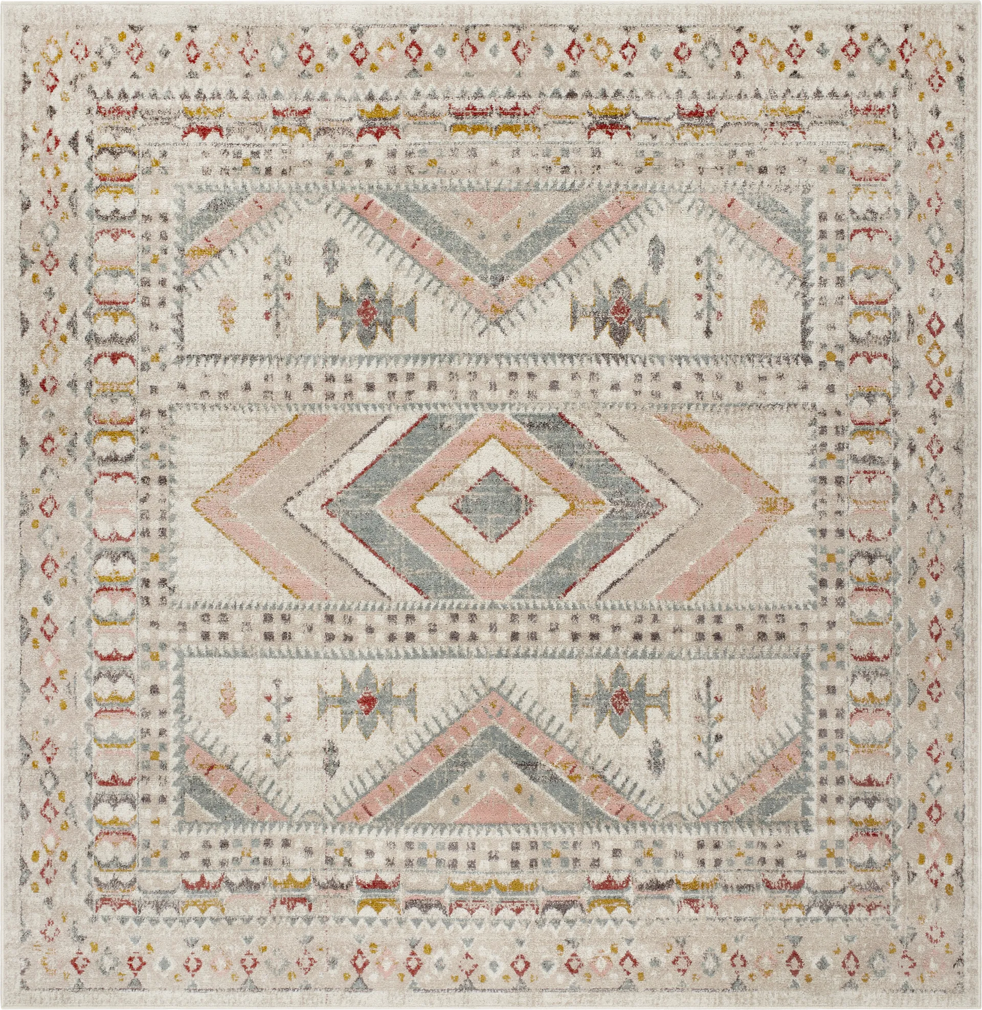 Aloria IV Beige 7'10 Round Rug - Image 1