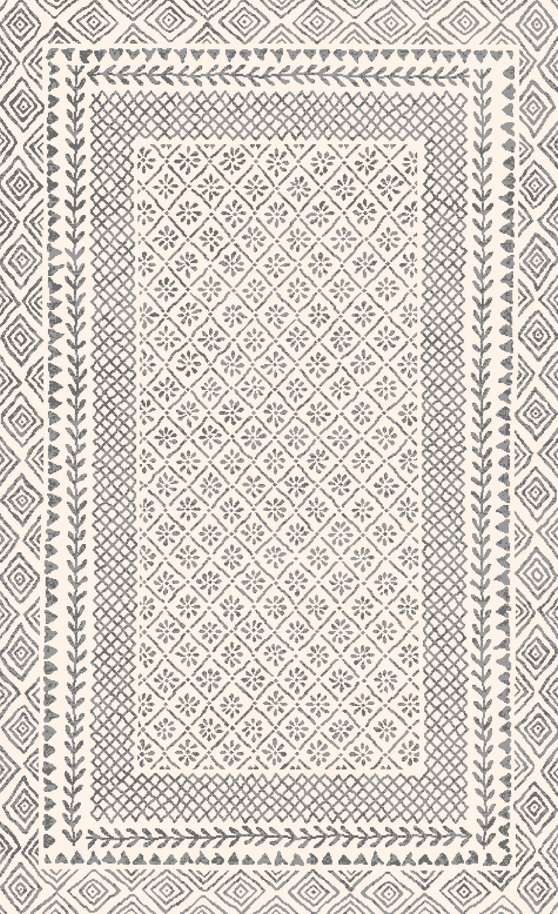 Elnaria Charcoal 3'11 x 5'7 Rug - Image 1
