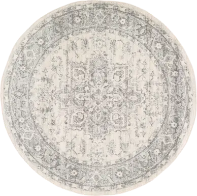 Lara Elle Gray 5'3 Round Rug