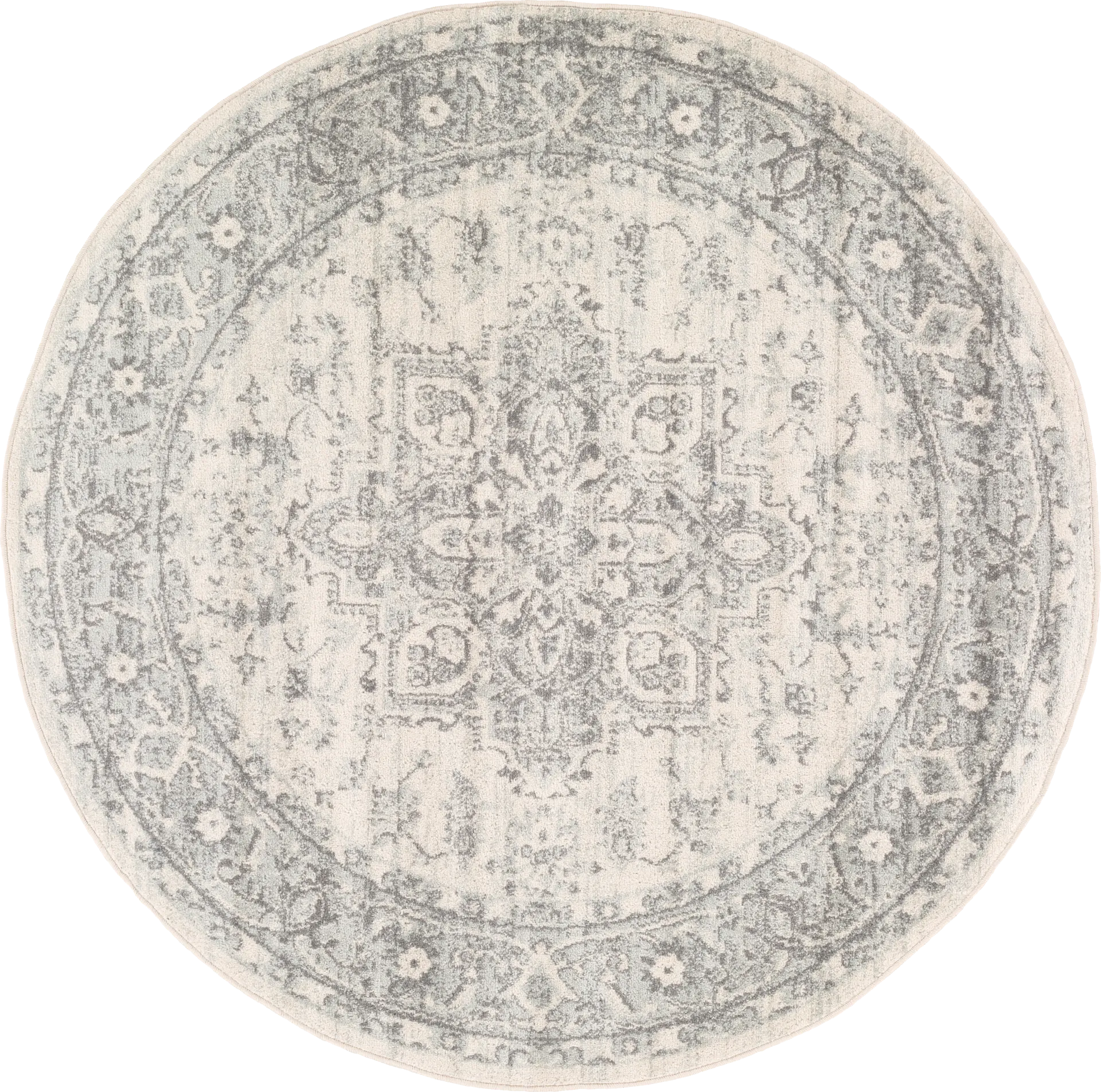 Lara Elle Gray 5'3 Round Rug - Image 1