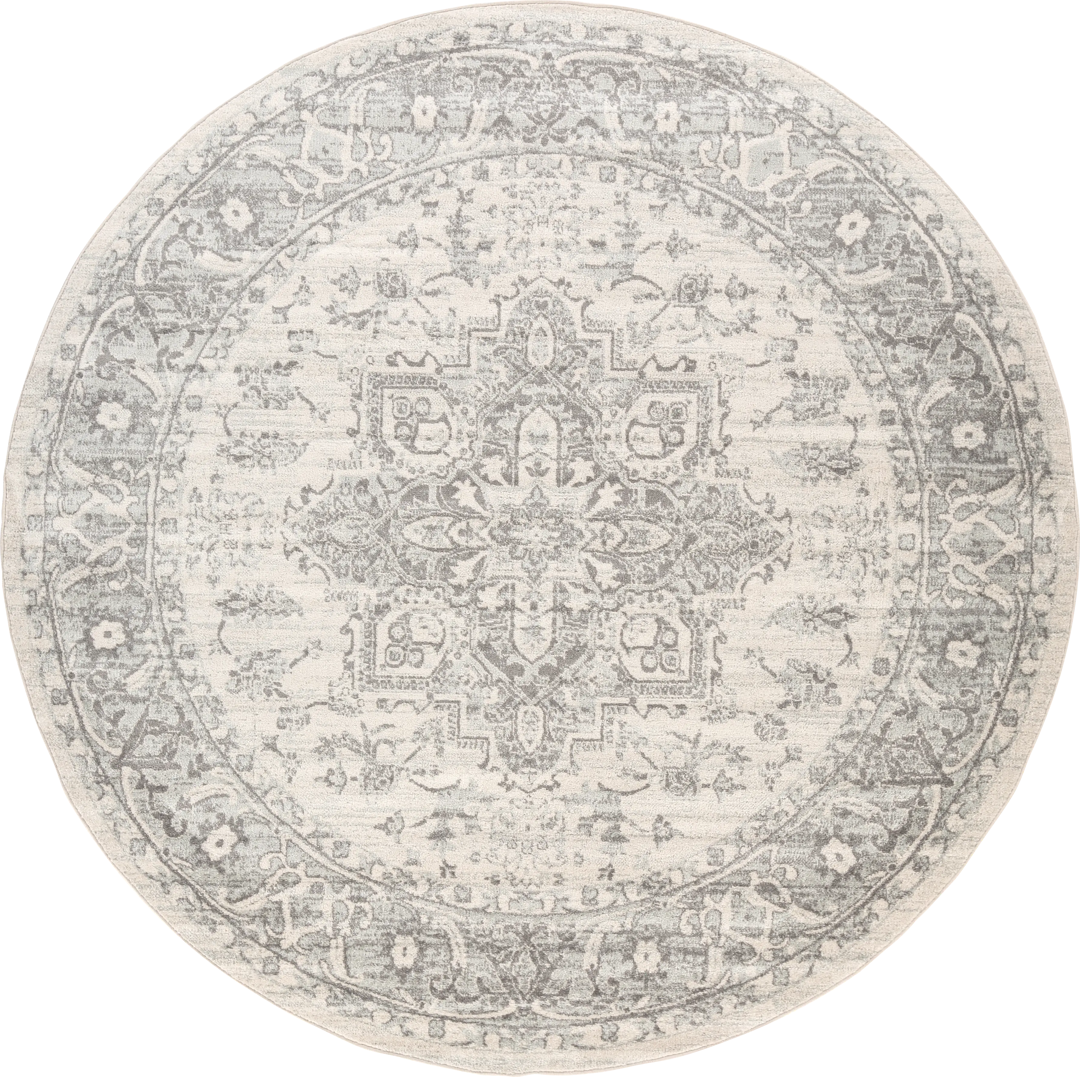 Lara Elle Gray 7'10 Round Rug