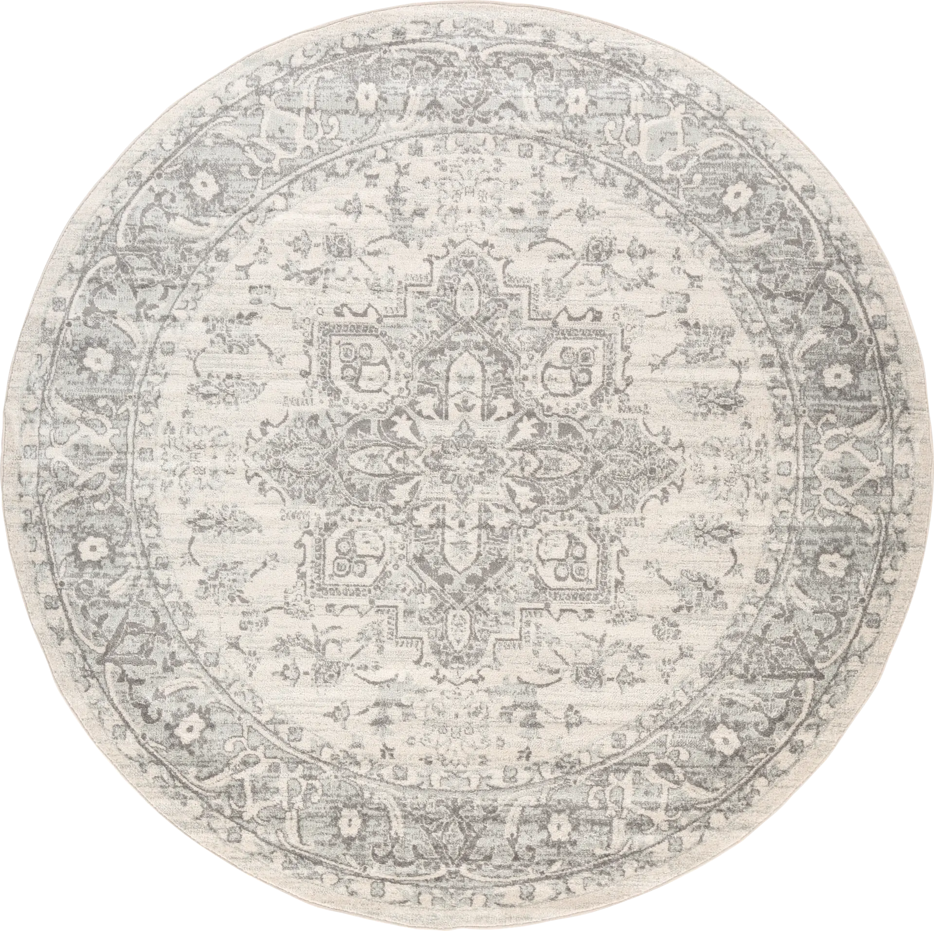 Lara Elle Gray 7'10 Round Rug