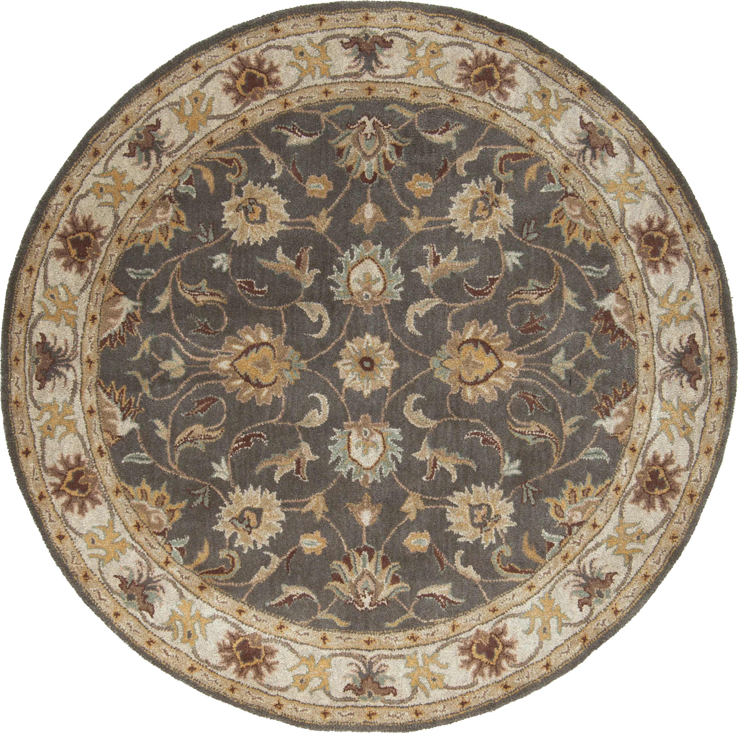 Belinera Brown 6' Round Rug - Thumbnail - Image 1