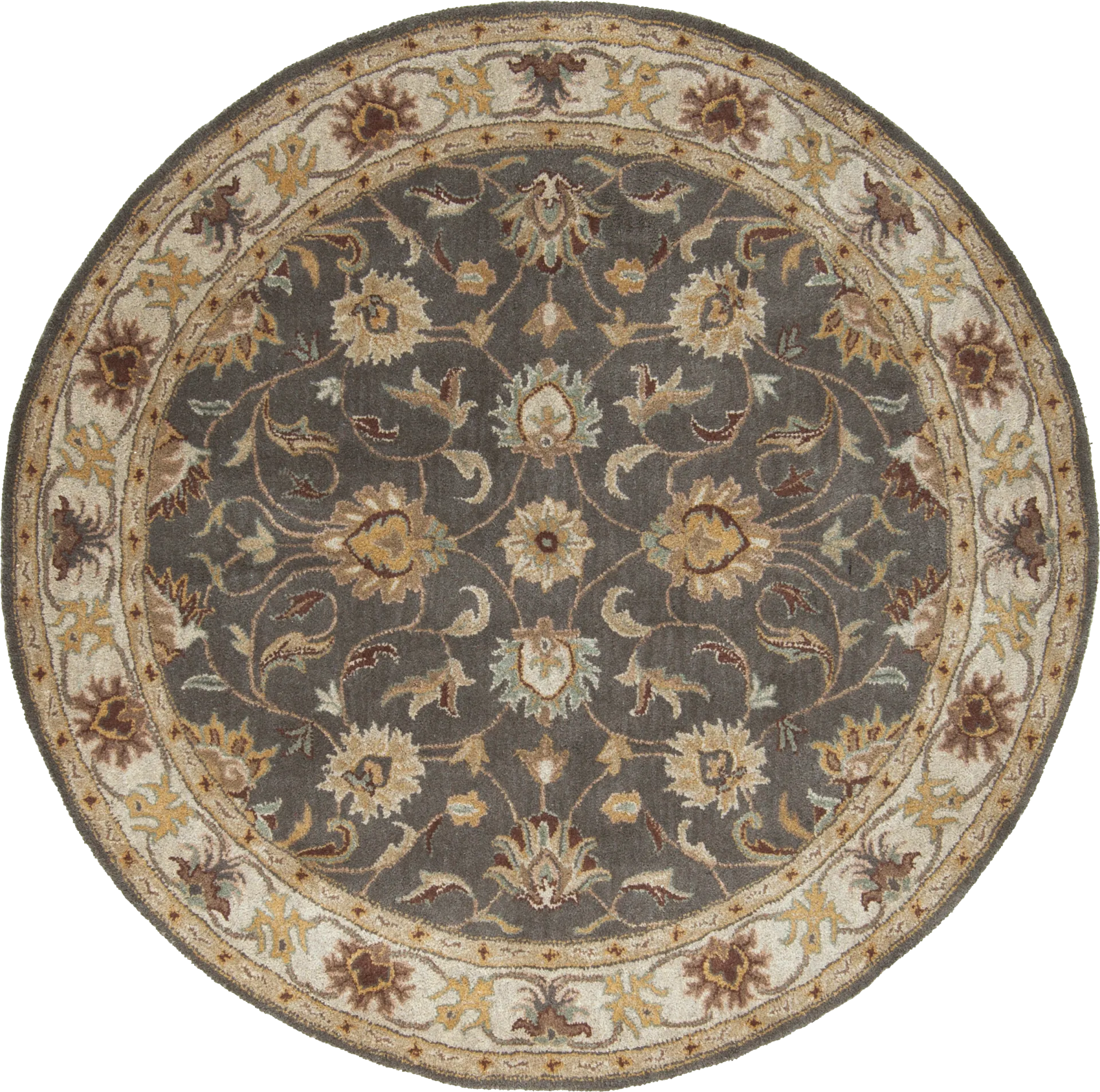 Belinera Brown 4' Round Rug - Image 1